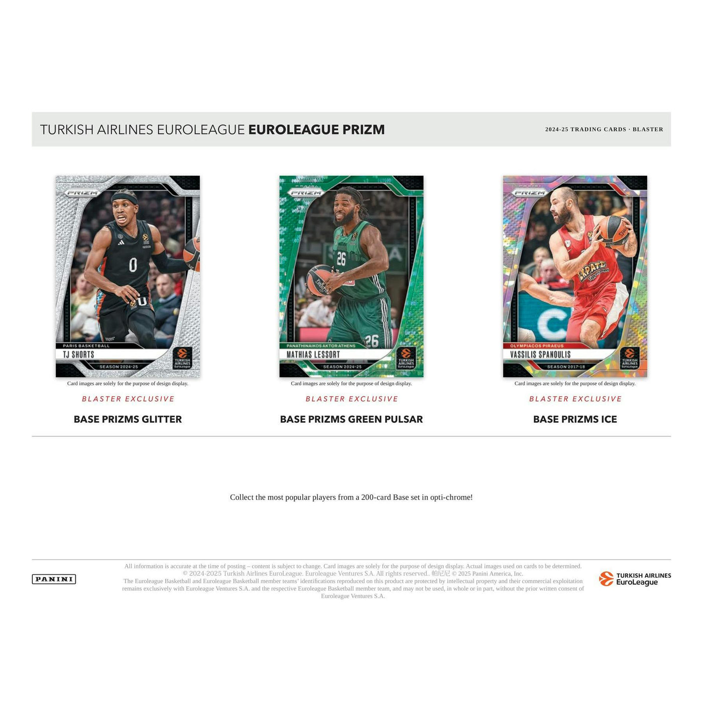 2024/25 Panini Prizm Turkish Airlines EuroLeague Basketball Blaster 20-Box Case