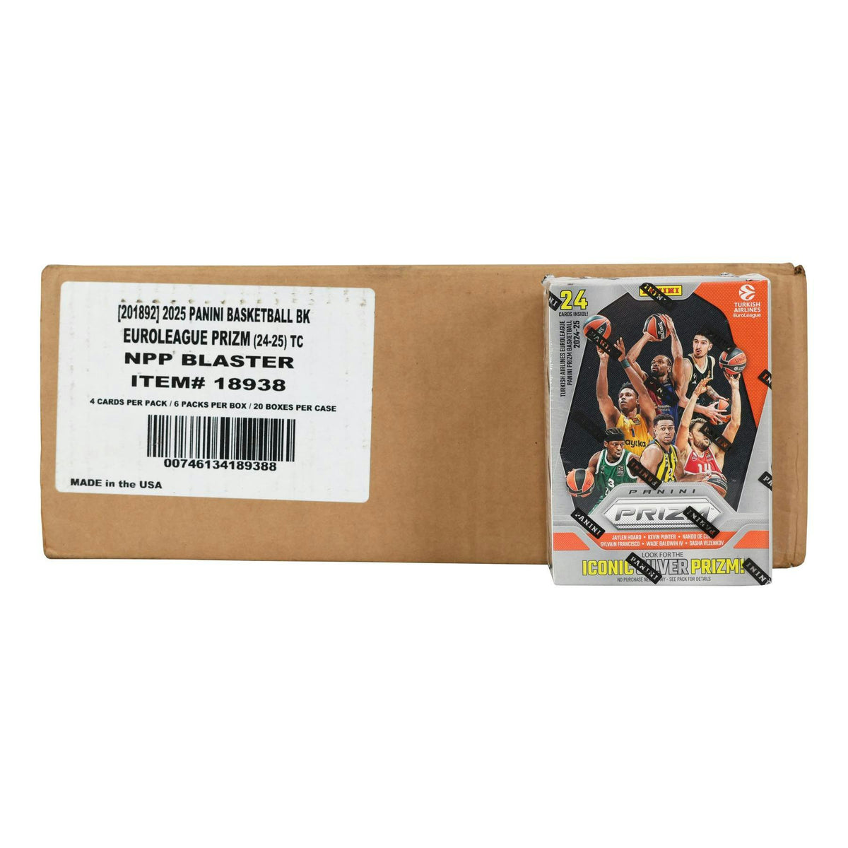 2024/25 Panini Prizm Turkish Airlines EuroLeague Basketball Blaster 20-Box Case
