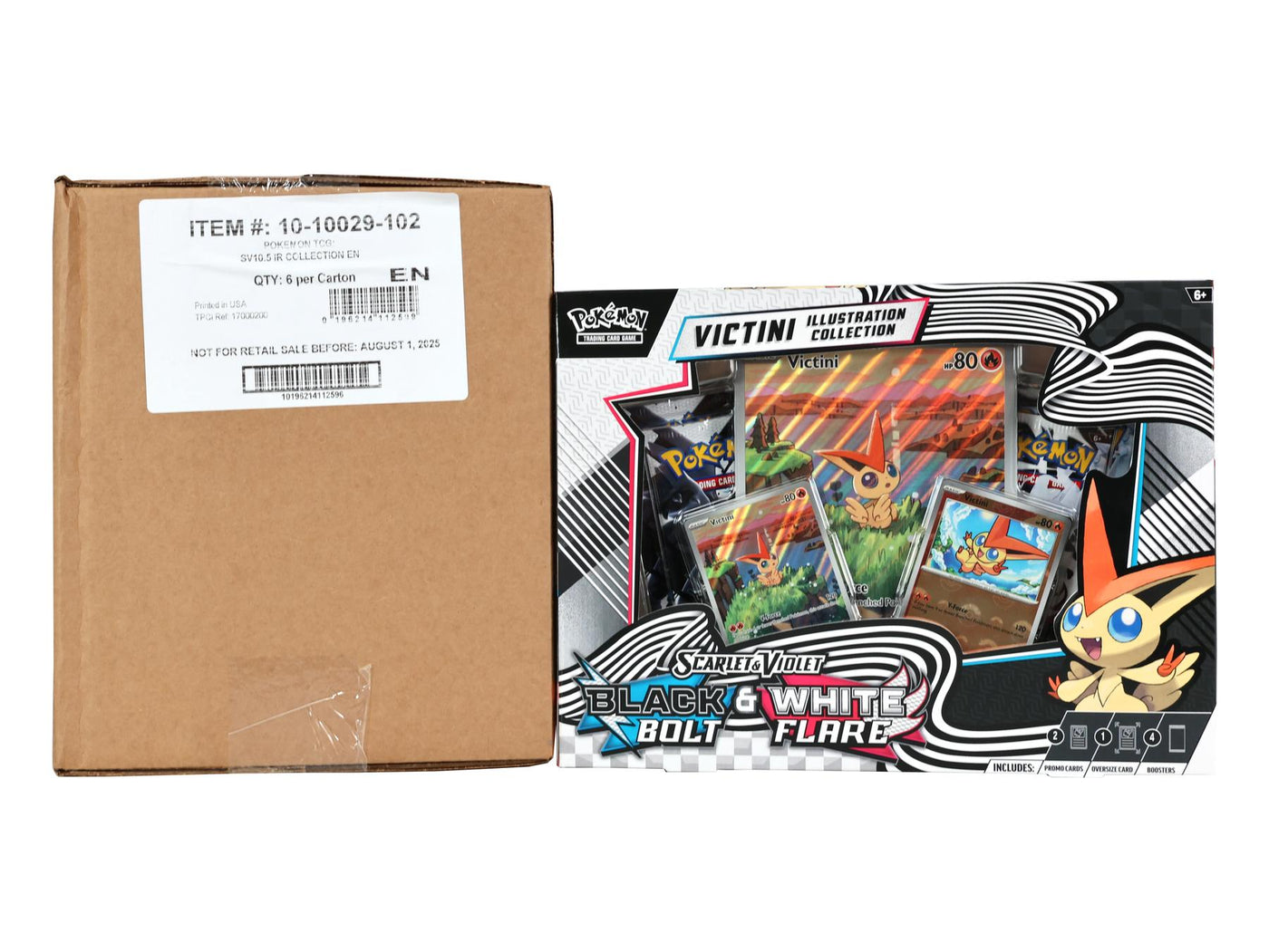 Pokemon Unova Victini Illustration Collection 6-Box Case (Black Bolt / White Flare)