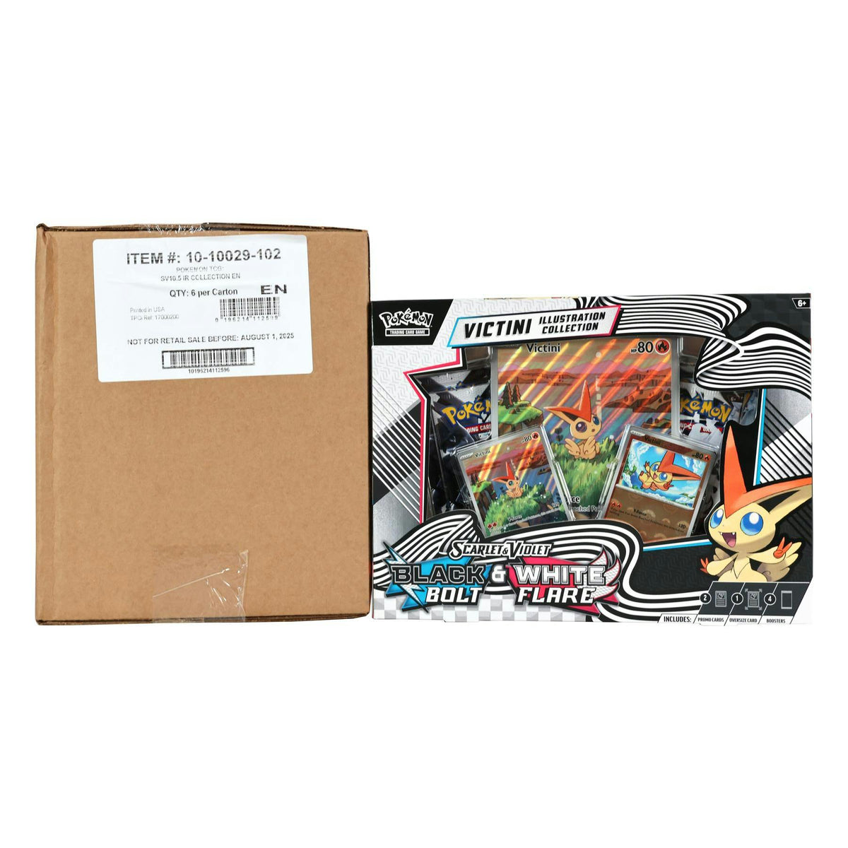 Pokemon Unova Victini Illustration Collection 6-Box Case (Black Bolt / White Flare)