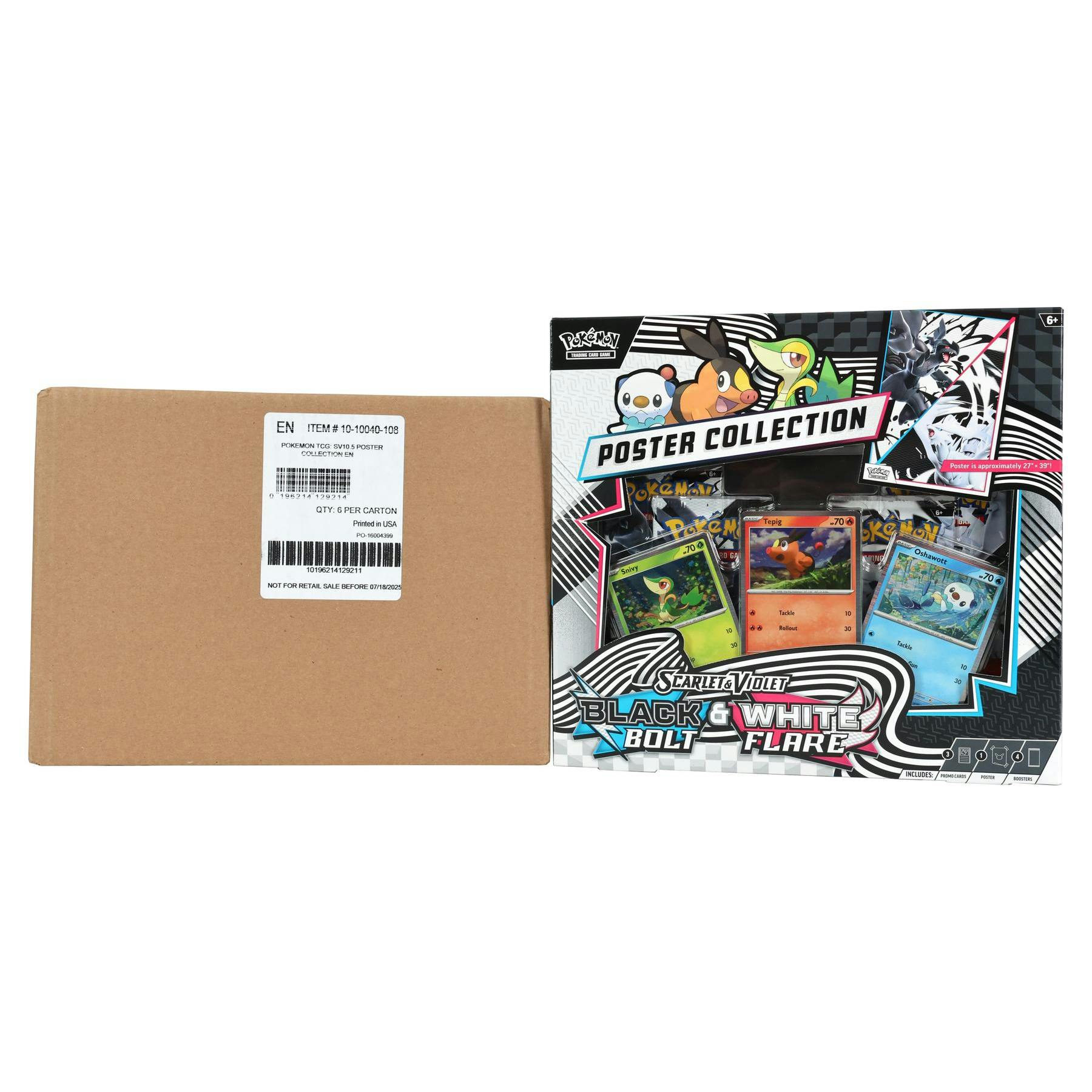Pokemon Unova Poster Collection 6-Box Case (Black Bolt / White Flare)