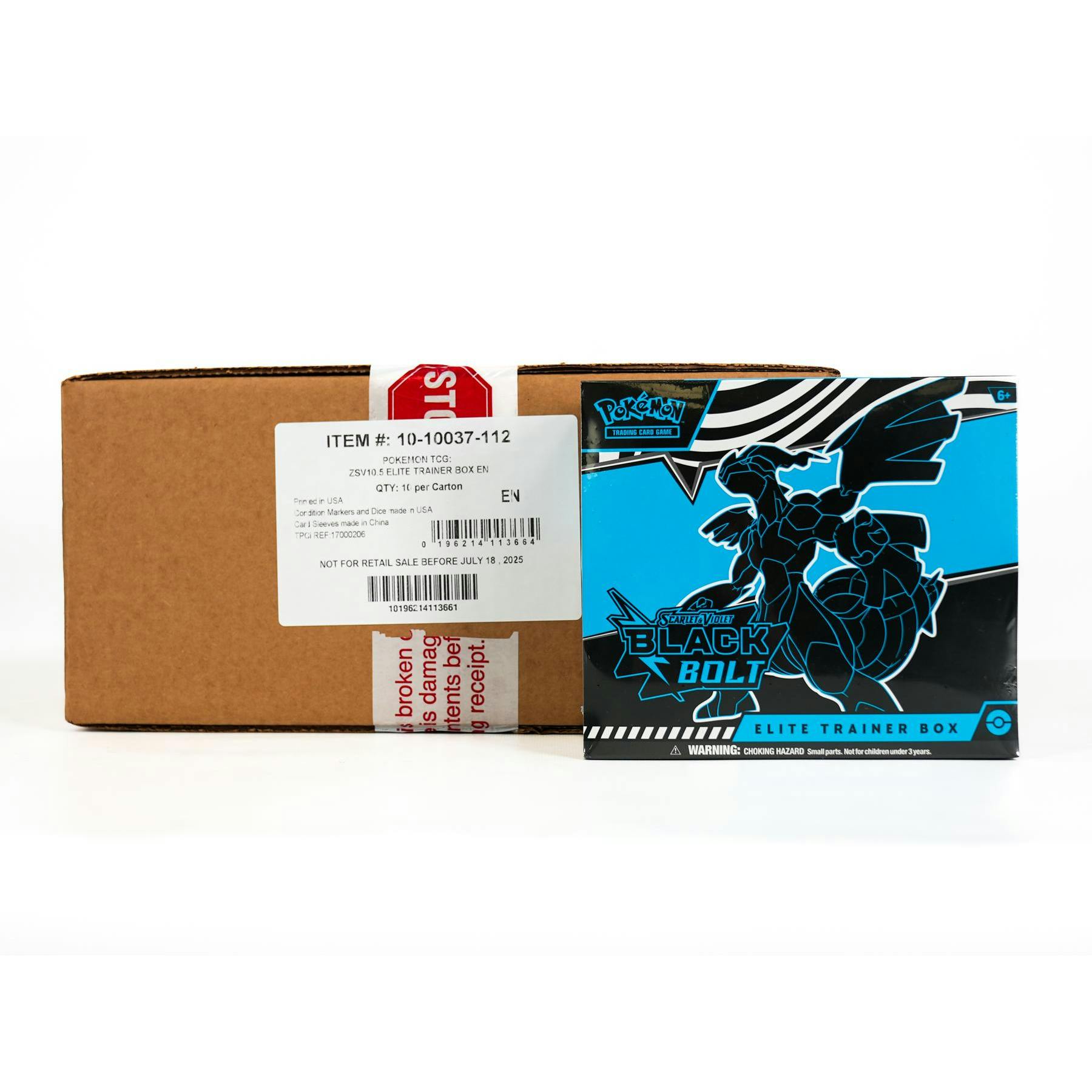 Pokemon Scarlet & Violet: Black Bolt Elite Trainer 10-Box Case