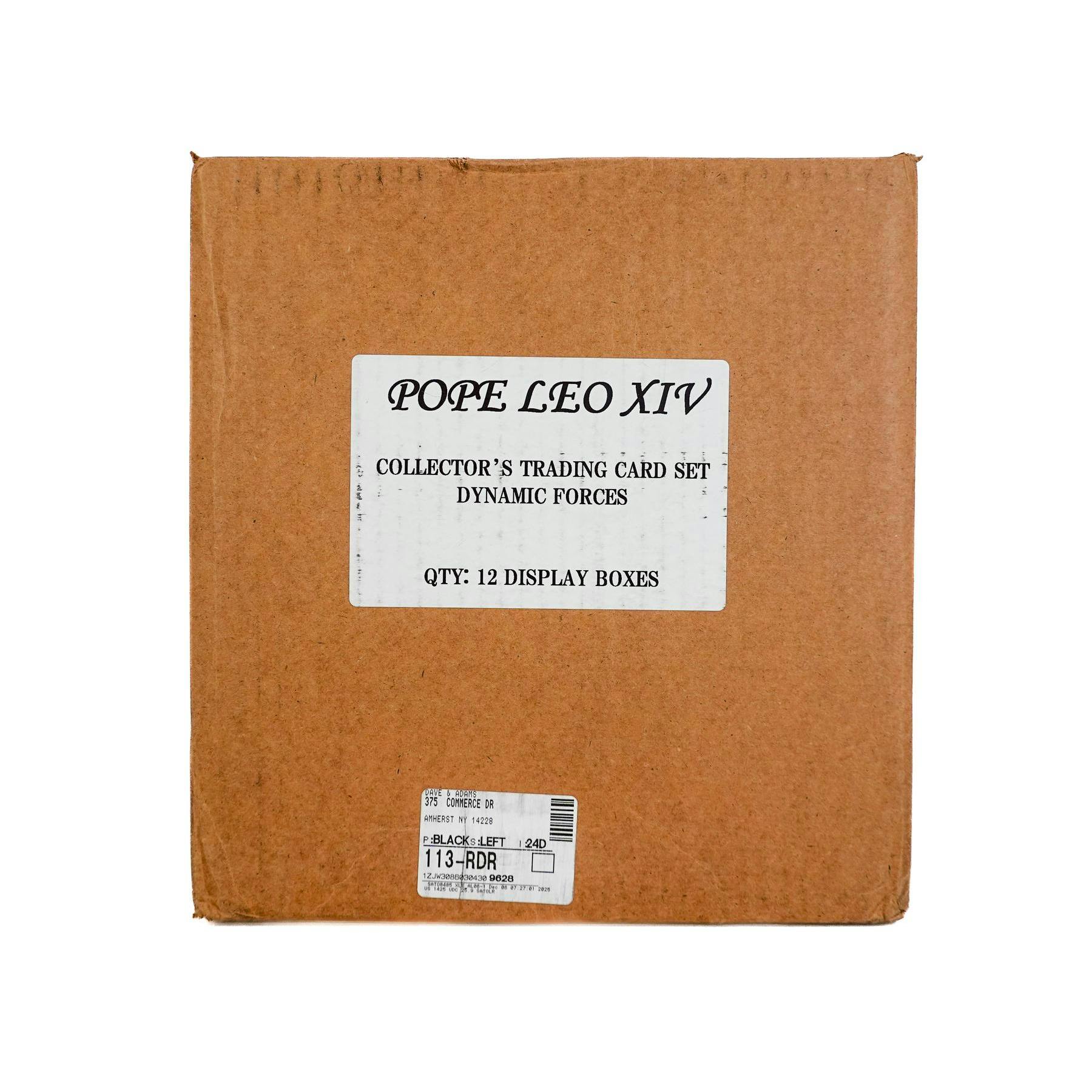 2025 Dynamic Forces Pope Leo XIV Collector's Trading Card Set Hobby 12-Box Case