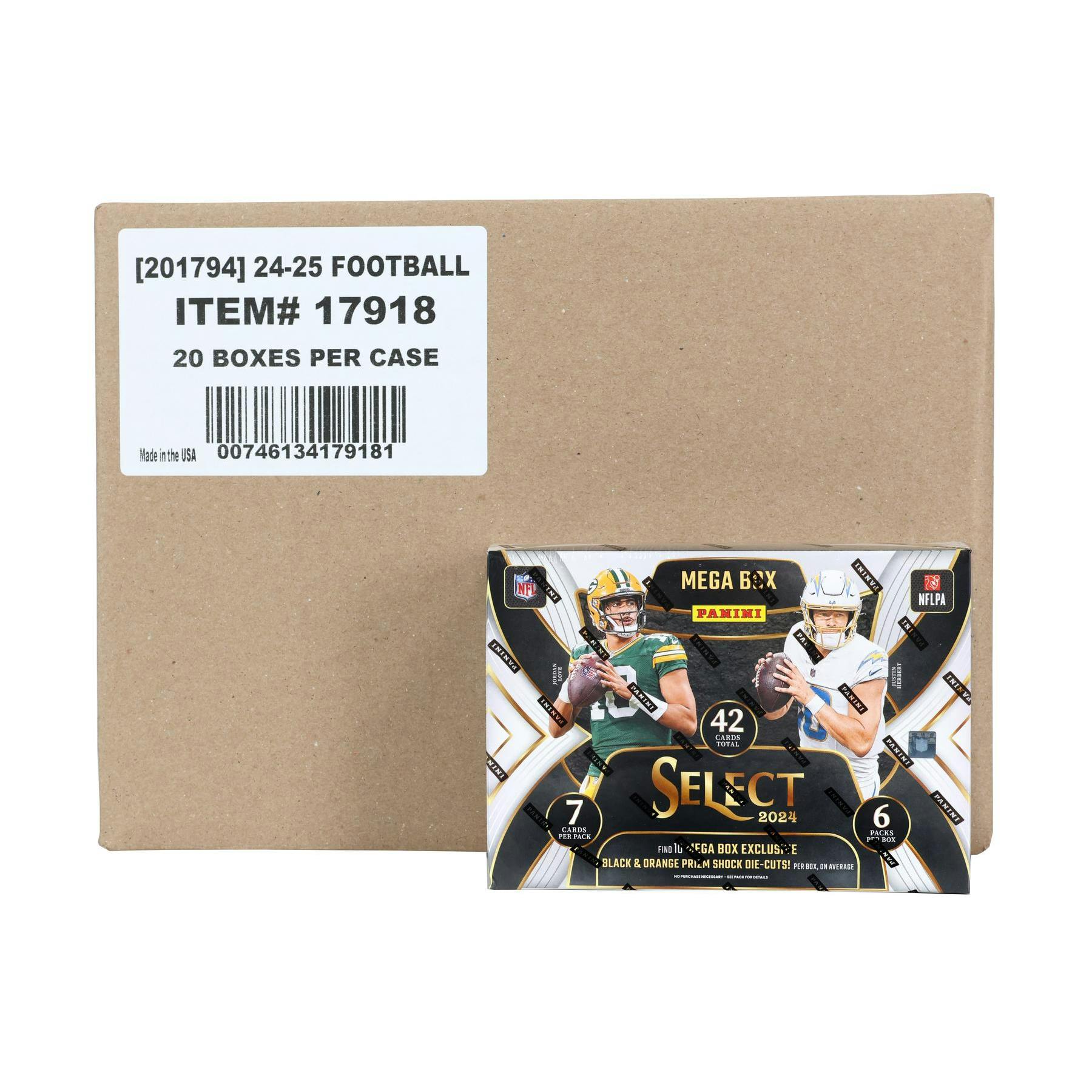 2024 Panini Select Football Mega Hobby 20-Box Case (Black & Orange Prizms!)
