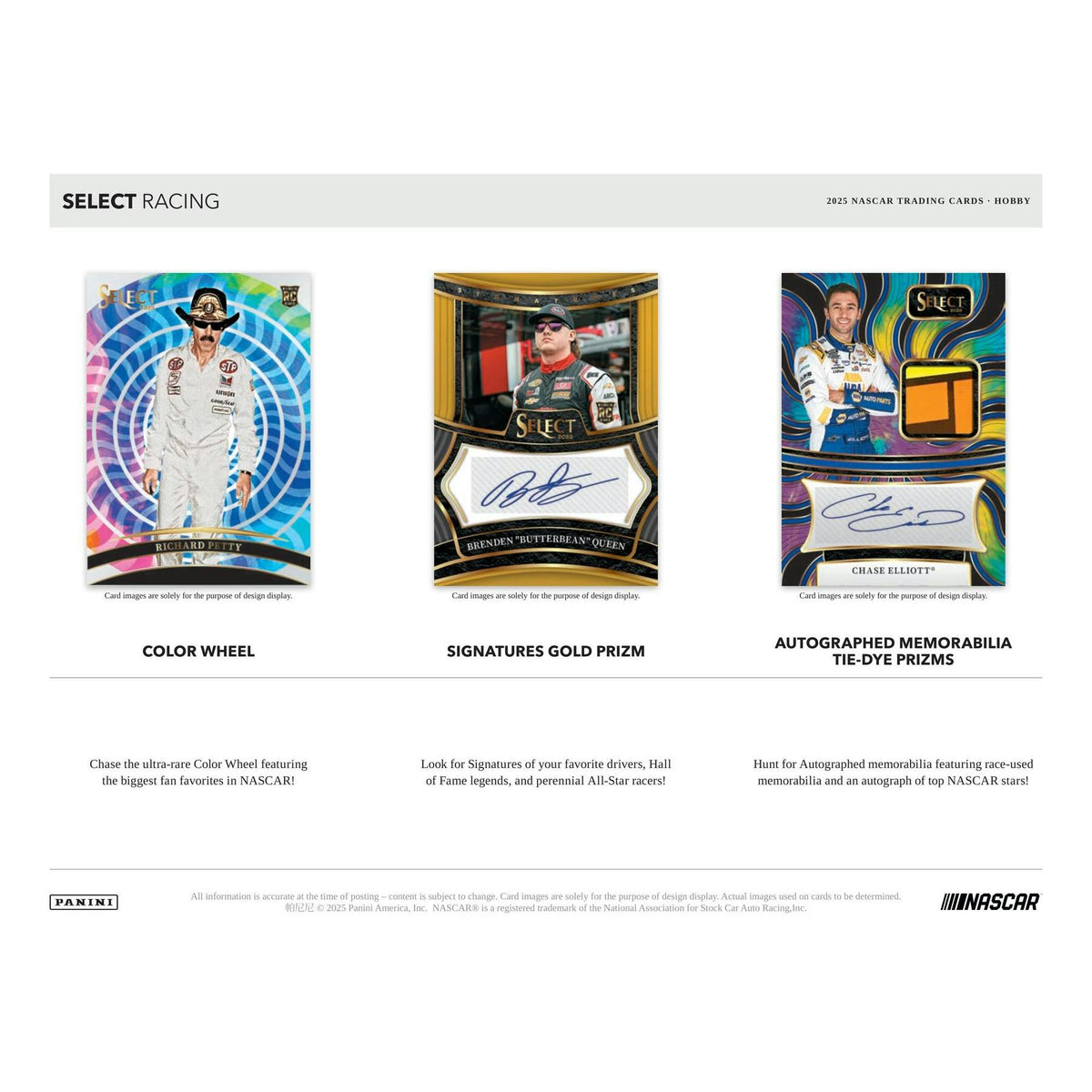 2025 Panini Select NASCAR Racing Hobby 12-Box Case