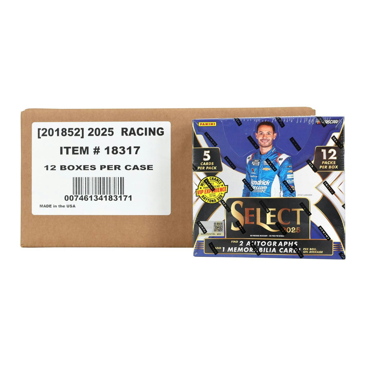 2025 Panini Select NASCAR Racing Hobby 12-Box Case