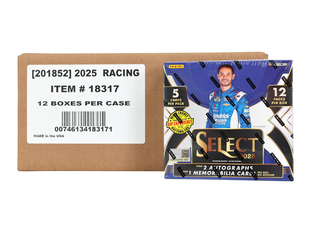 2025 Panini Select NASCAR Racing Hobby 12-Box Case
