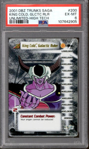 Score Dragon Ball Z Trunks Saga King Cold, Galactic Ruler 200 High Tech 9/9 FOIL PSA 6