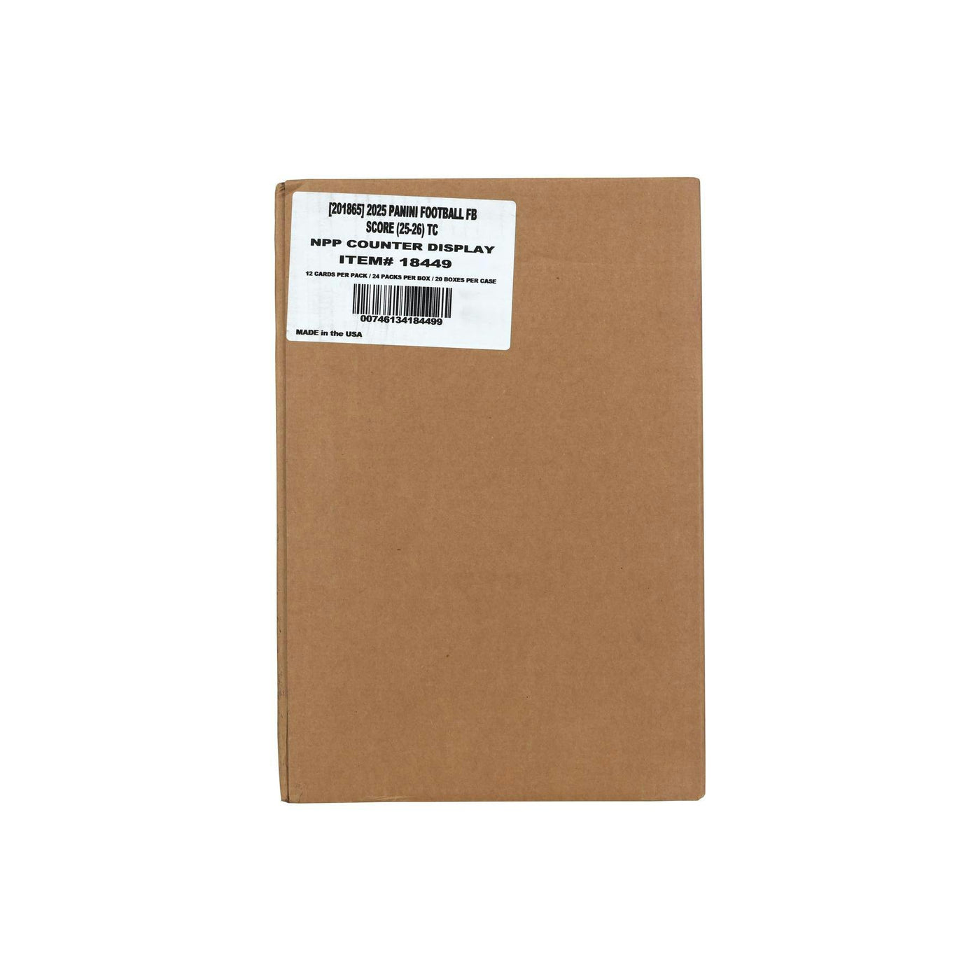 2025 Panini Score Football 24-Pack Retail 20-Box Case