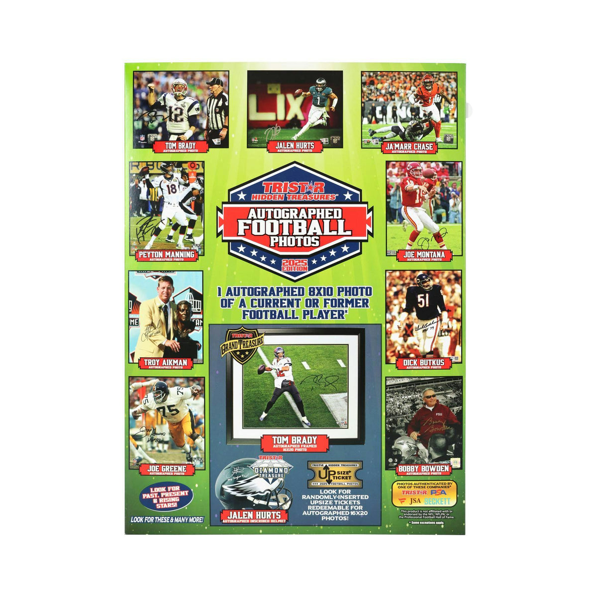 2025 TriStar Hidden Treasures Autographed Football Photos Hobby Box