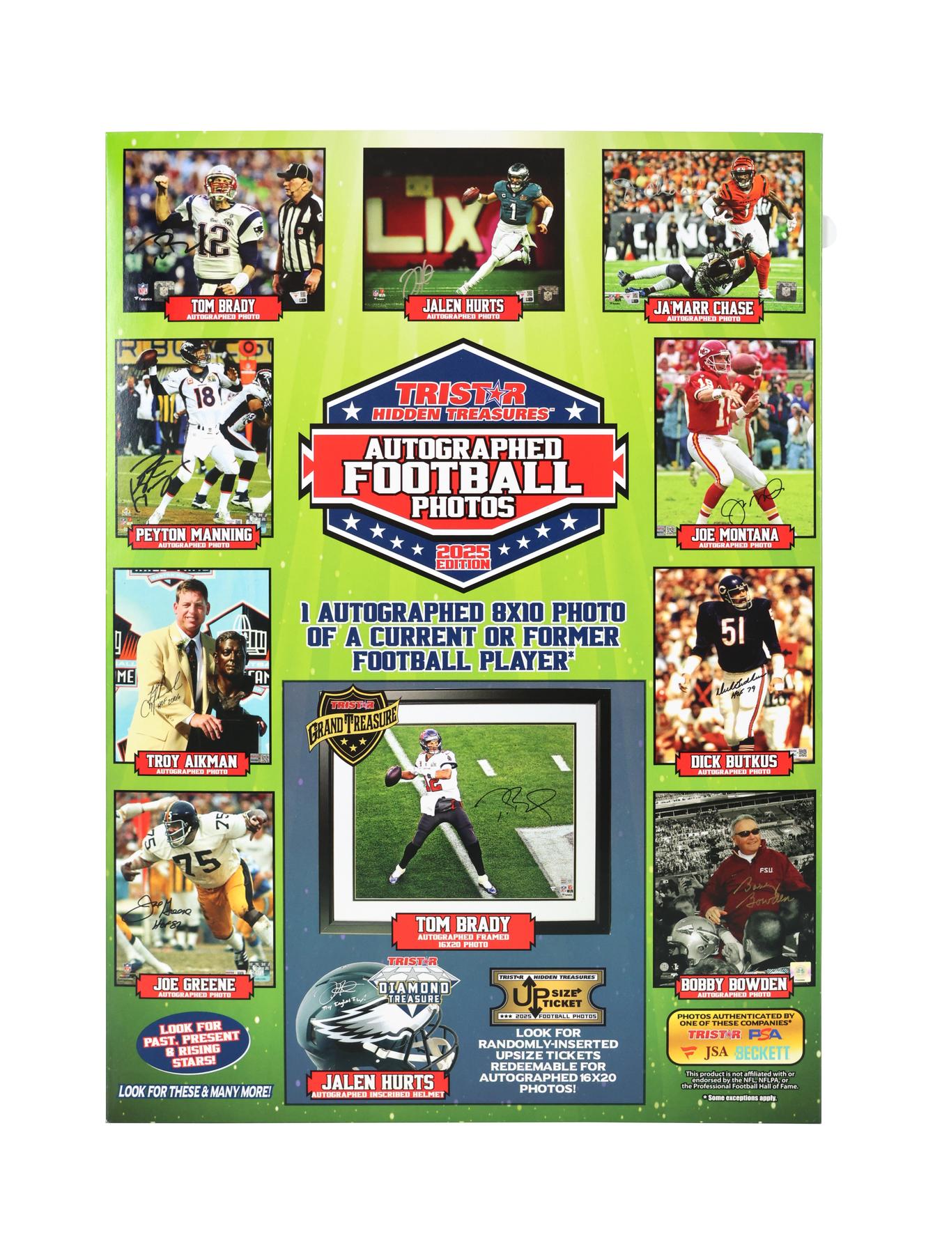 2025 TriStar Hidden Treasures Autographed Football Photos Hobby Box
