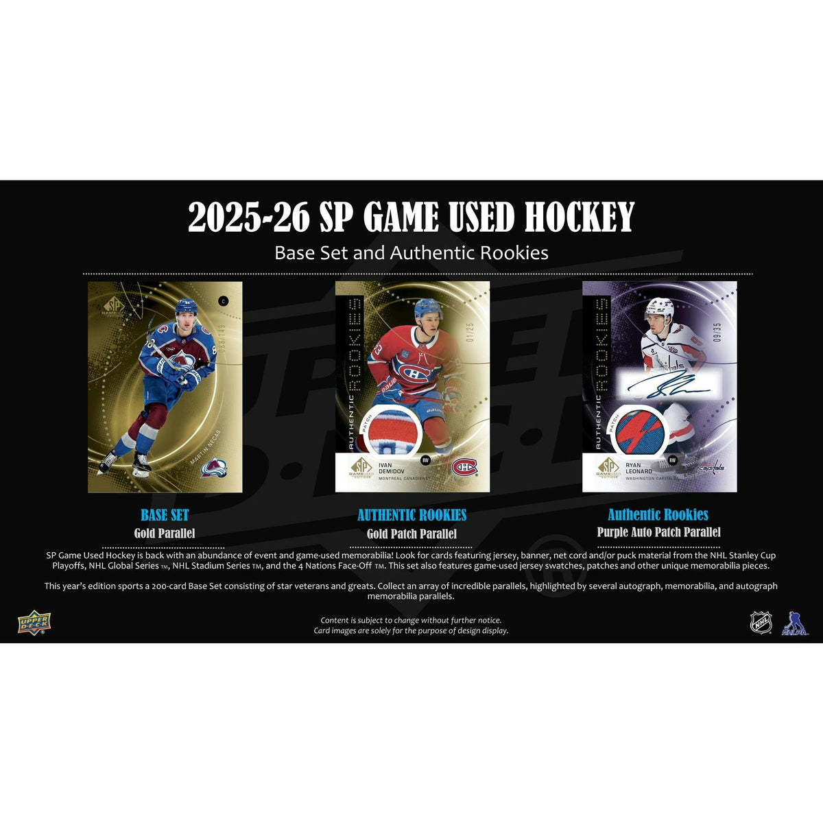 2025/26 Upper Deck SP Game Used Hockey Hobby Box