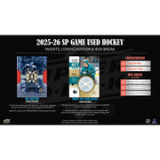 2025/26 Upper Deck SP Game Used Hockey Hobby Box