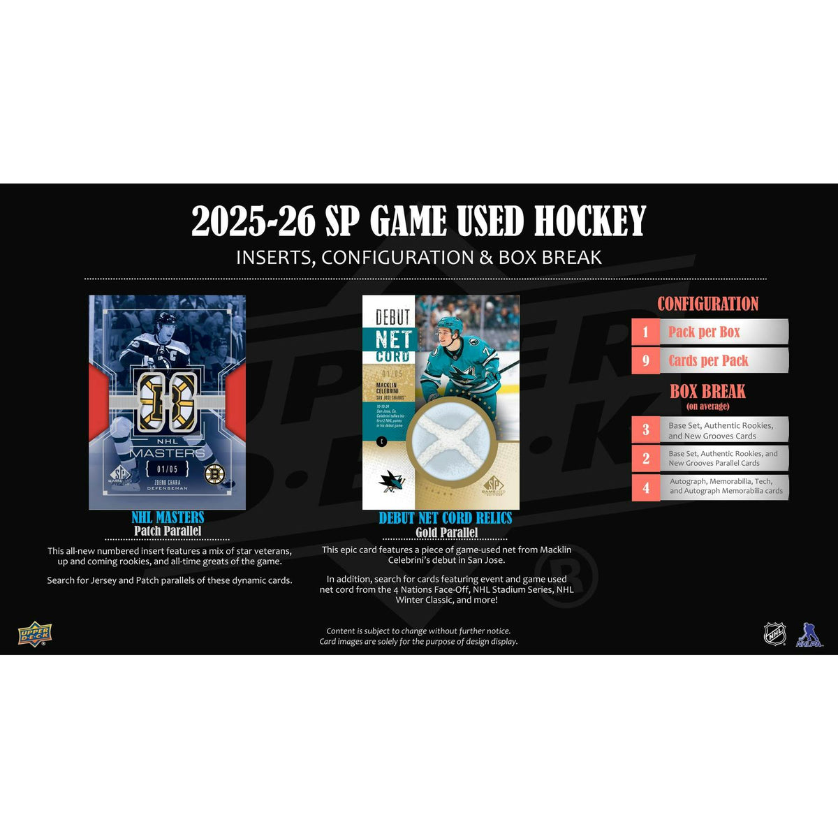 2025/26 Upper Deck SP Game Used Hockey Hobby 20-Box Case