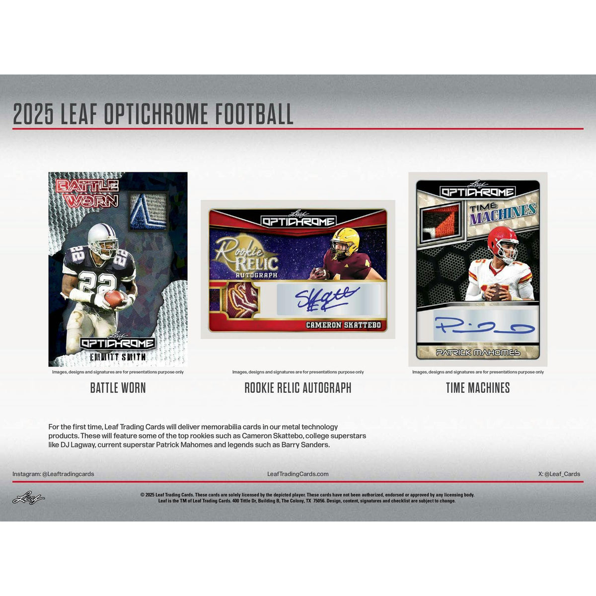 2025 Leaf Optichrome Football Hobby Jumbo Box