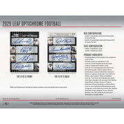 2025 Leaf Optichrome Football Hobby Jumbo Box