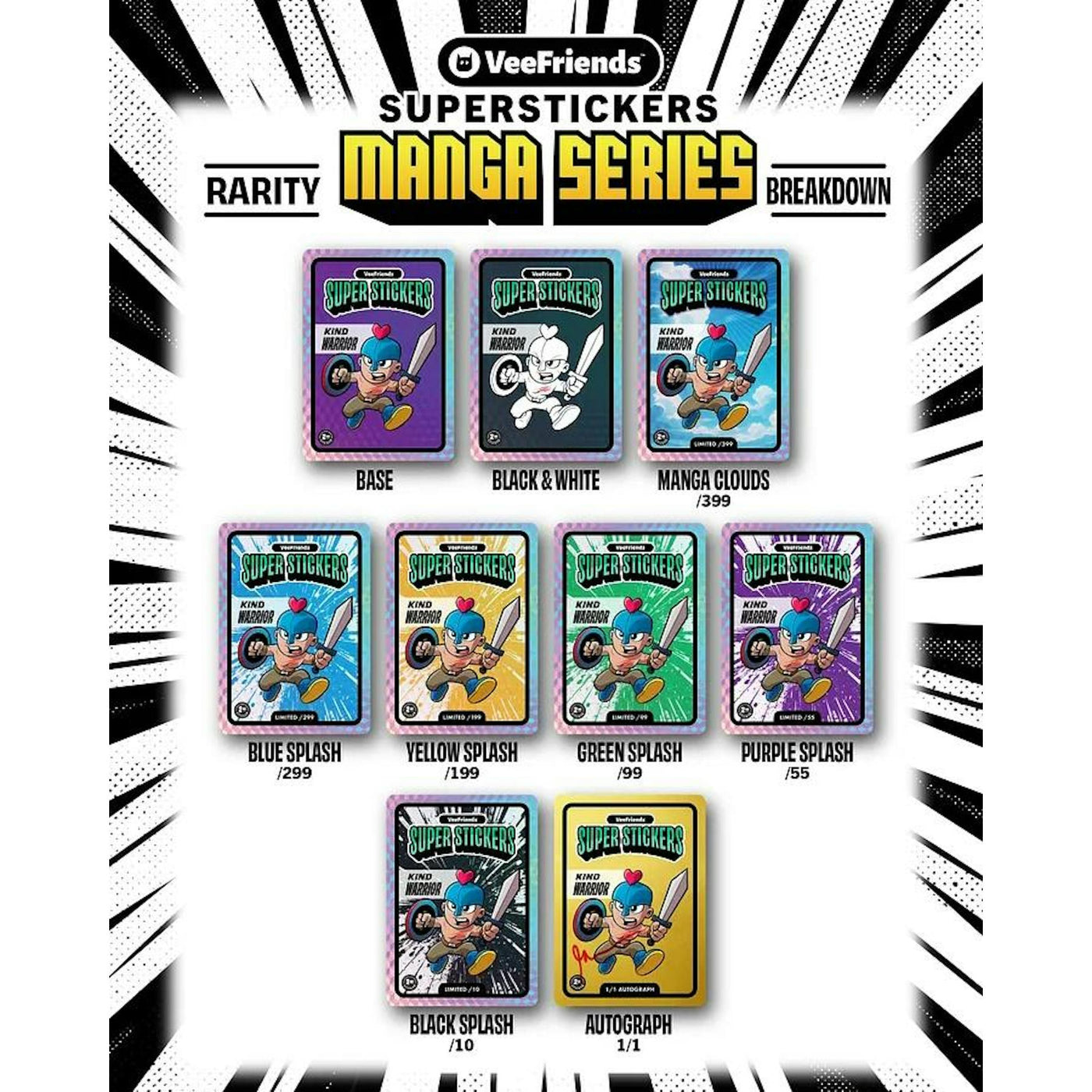 Veefriends Superstickers Manga Series Sticker 12-Box Case