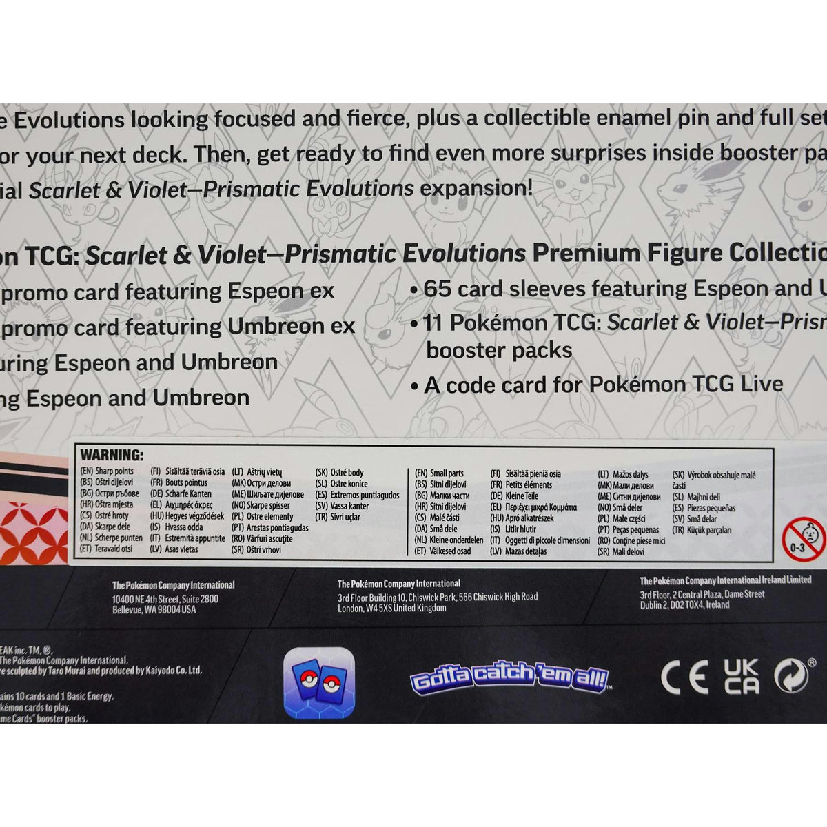 Pokemon Scarlet & Violet: Prismatic Evolutions Premium Figure Collection Box