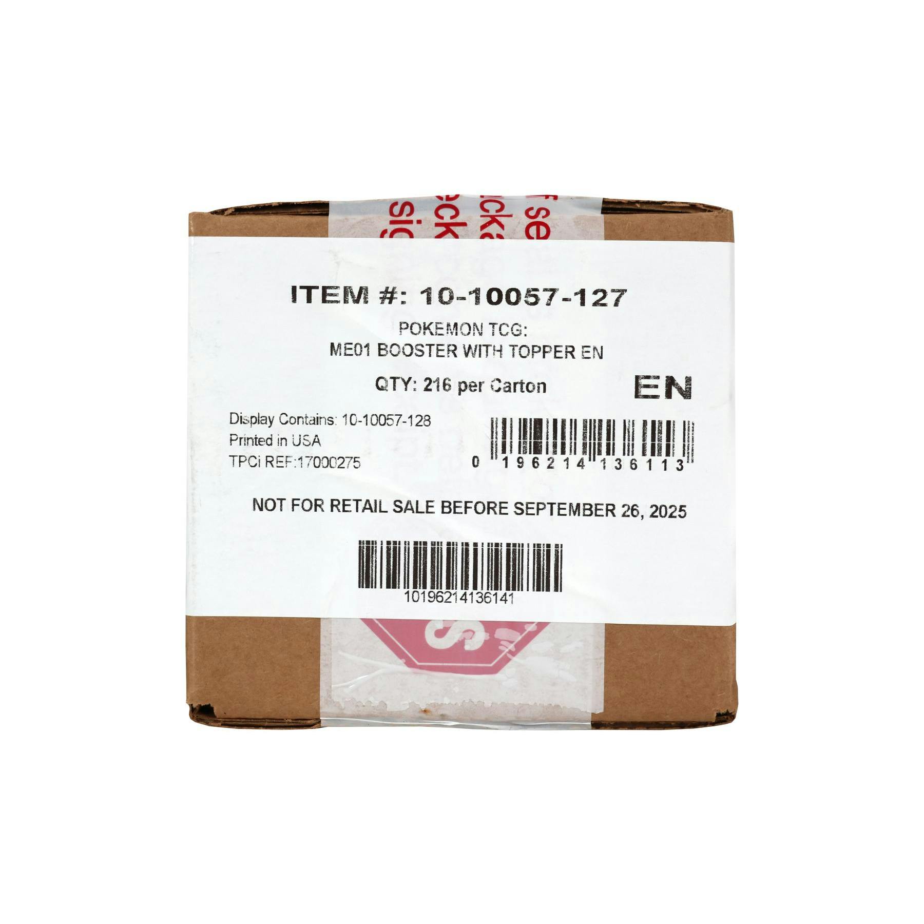 Pokemon Mega Evolution Enhanced Booster 6-Box Case