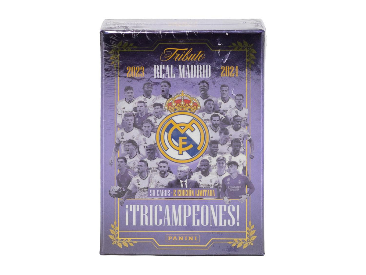 2023/24 Panini Real Madrid Tribute Three-Time Champion Soccer Hobby Set