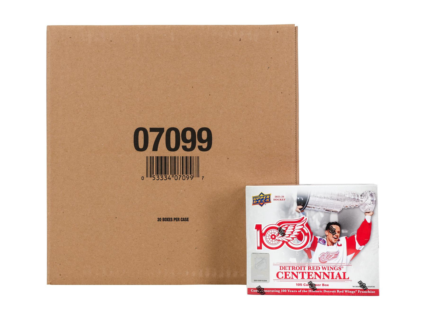 2025/26 Upper Deck Detroit Red Wings Centennial Hockey Box 20-Set Case