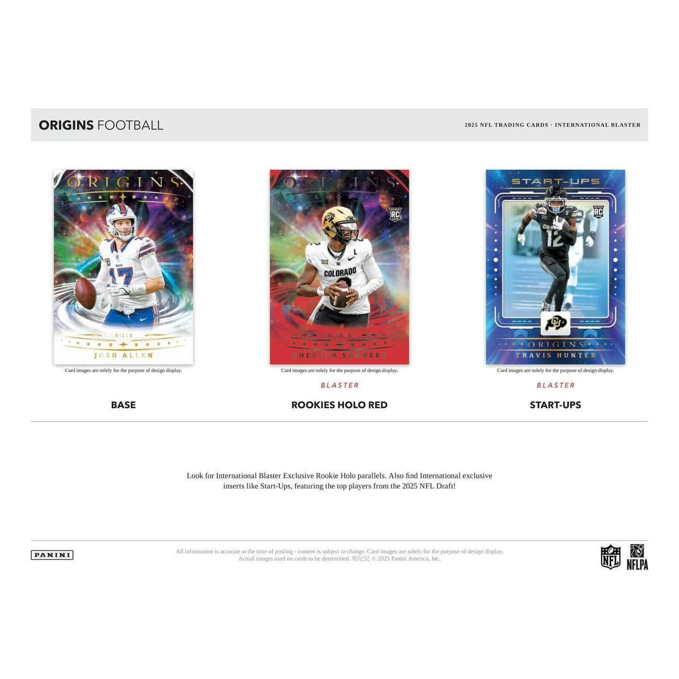 2025 Panini Origins Football International Blaster 20-Box Case