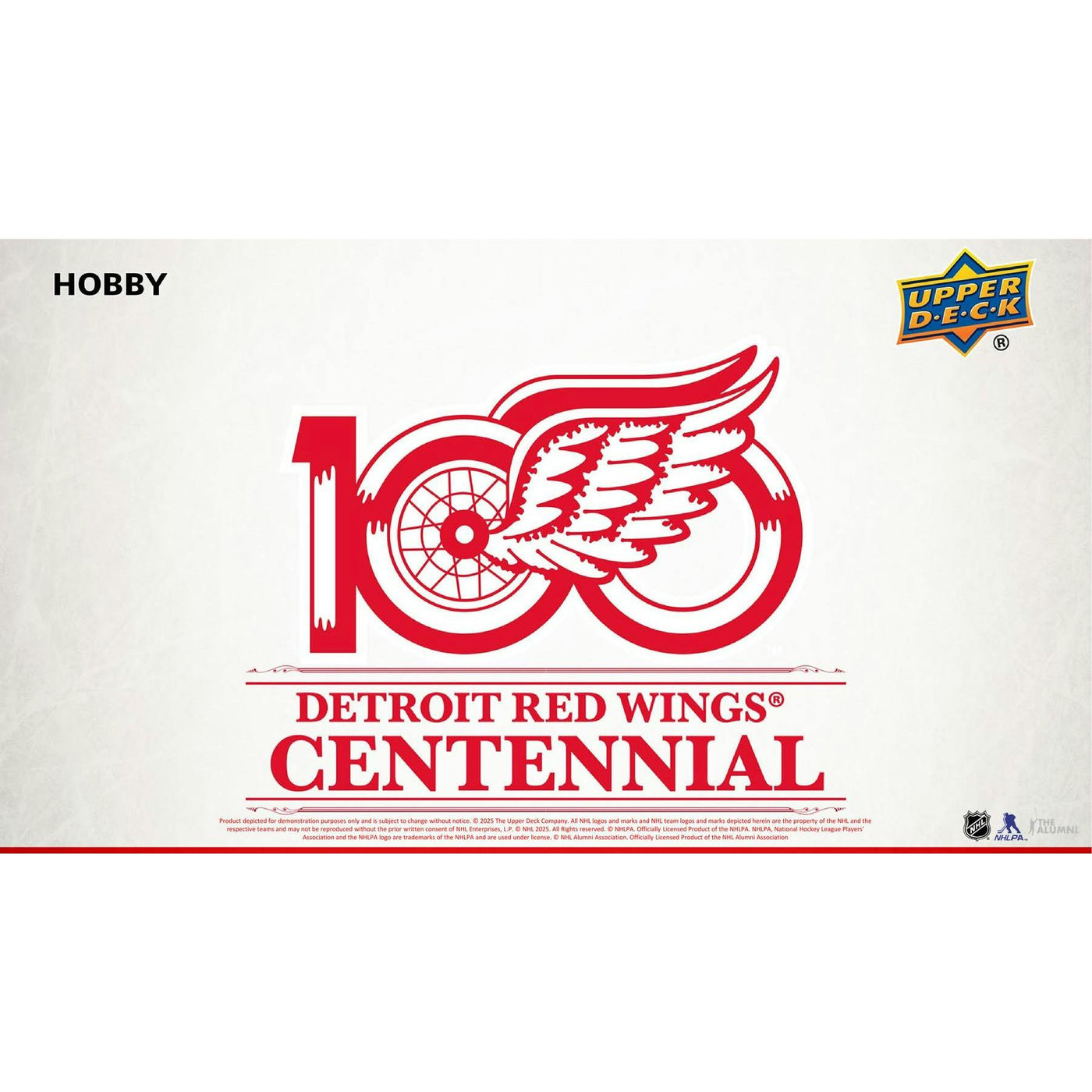 2025/26 Upper Deck Detroit Red Wings Centennial Hockey Hobby 16-Box Case