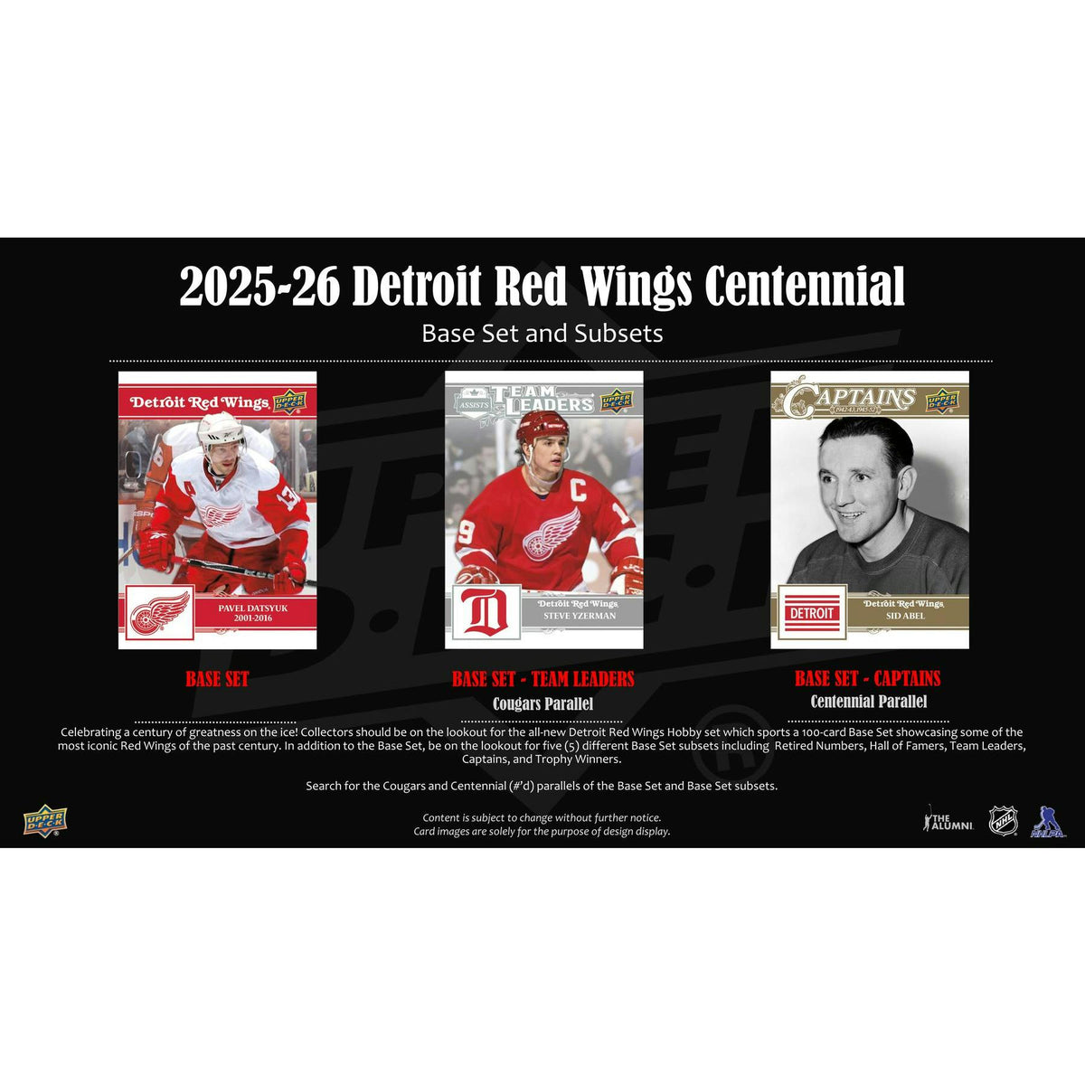 2025/26 Upper Deck Detroit Red Wings Centennial Hockey Hobby Box