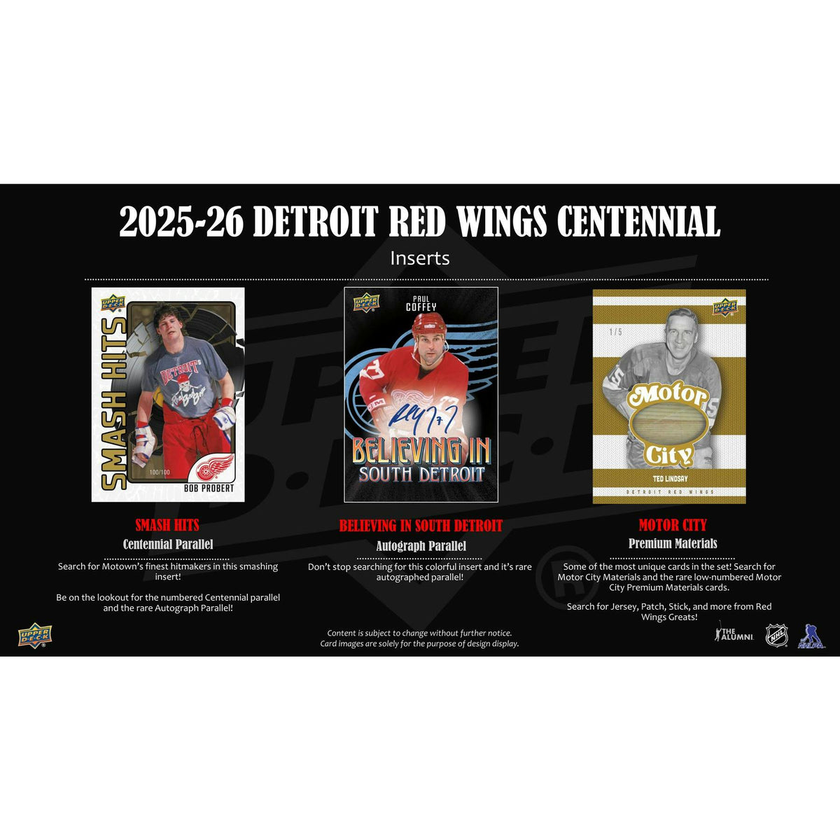 2025/26 Upper Deck Detroit Red Wings Centennial Hockey Hobby Box