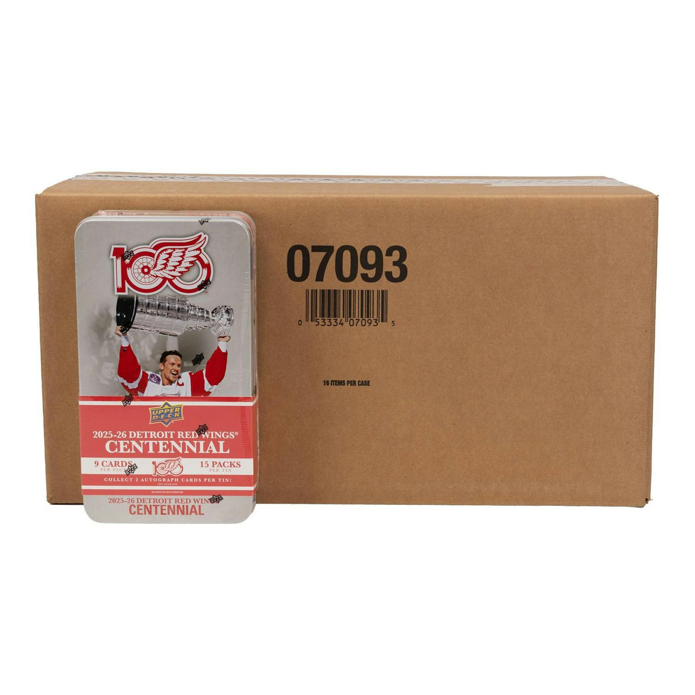 2025/26 Upper Deck Detroit Red Wings Centennial Hockey Hobby 16-Box Case