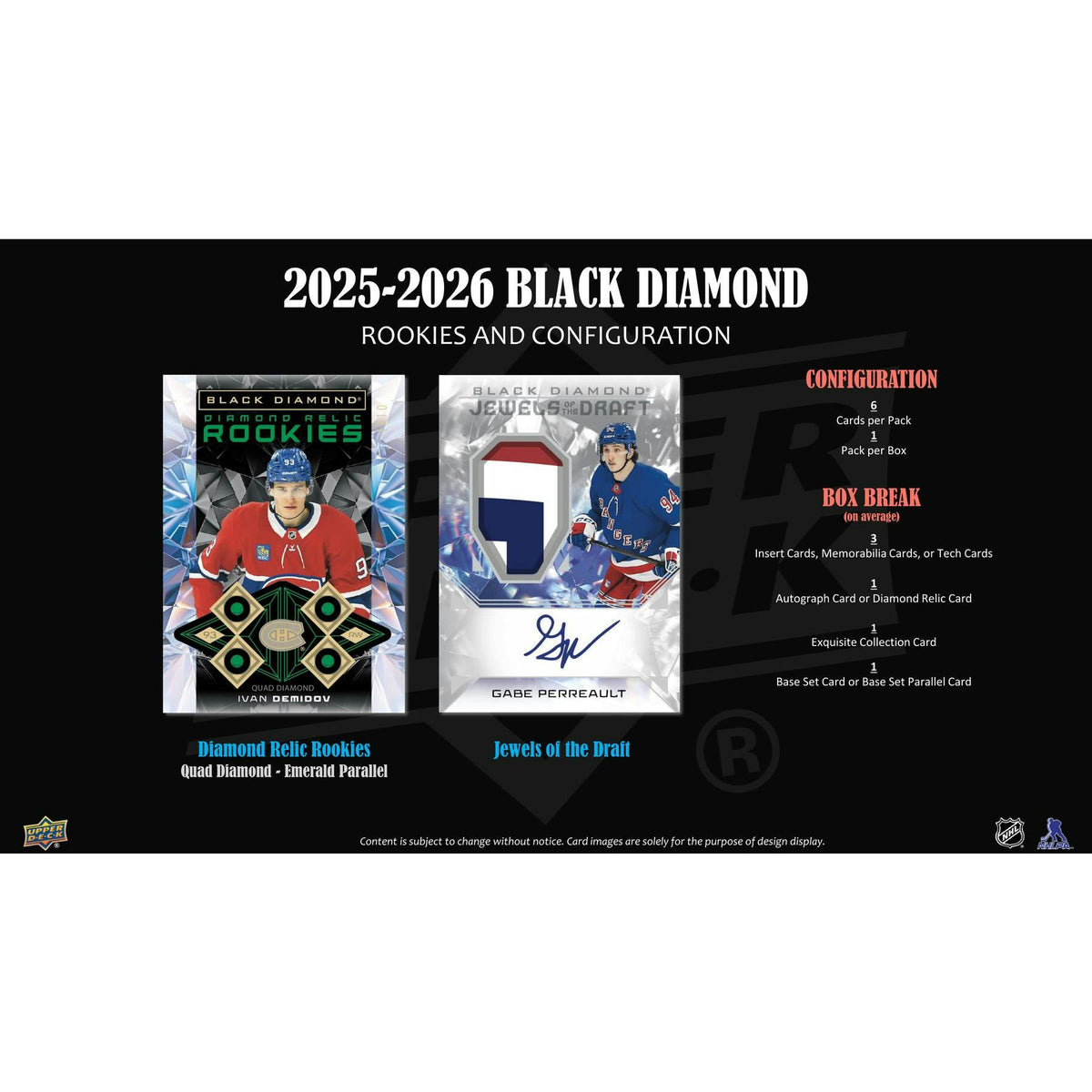 2025/26 Upper Deck Black Diamond Hockey Hobby 10-Box Case