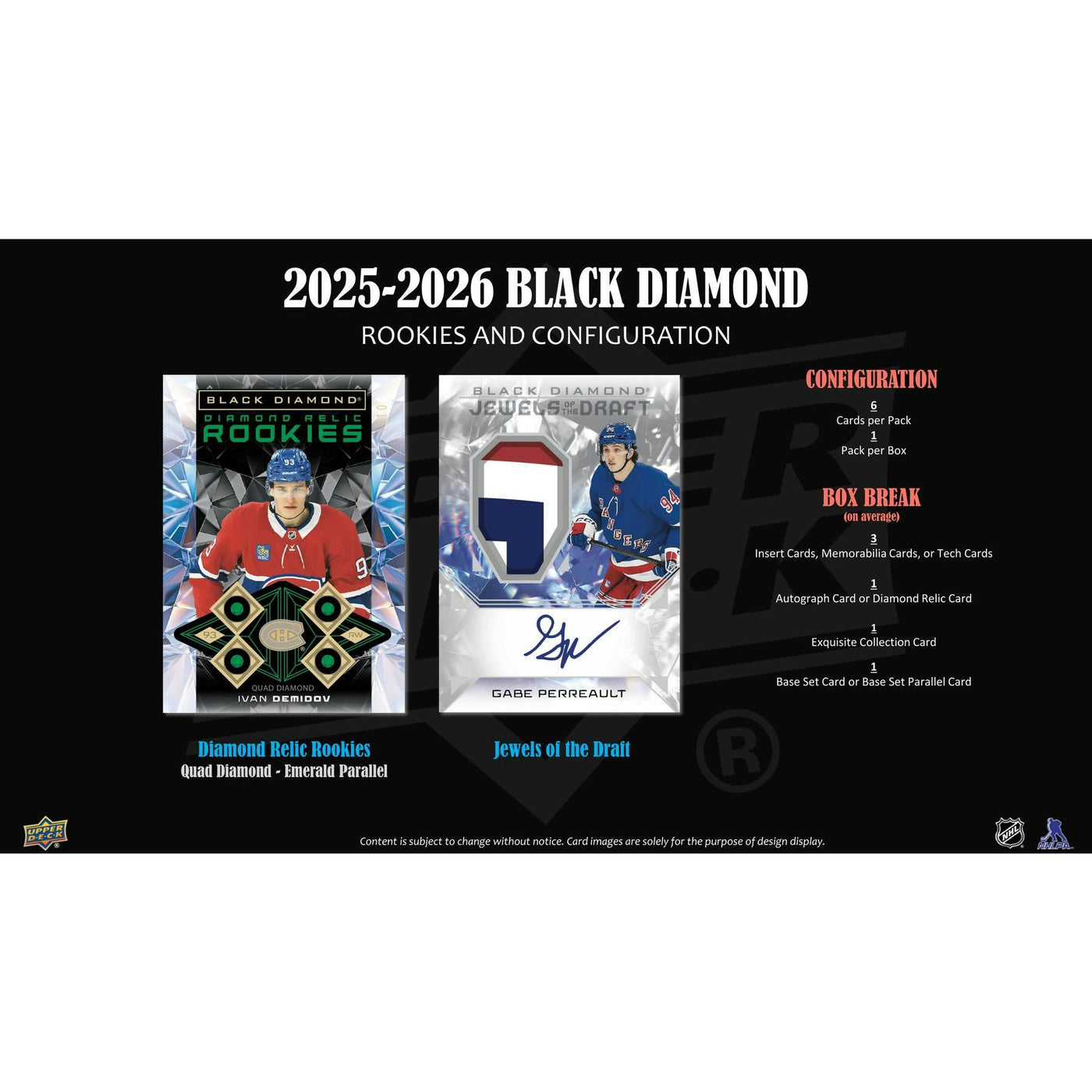 2025/26 Upper Deck Black Diamond Hockey Hobby Box