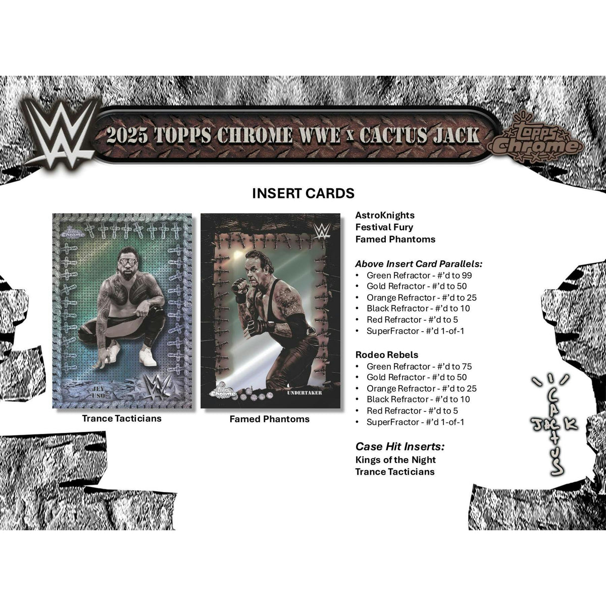 2025 Topps Chrome WWE x Cactus Jack Wrestling Hobby Pack