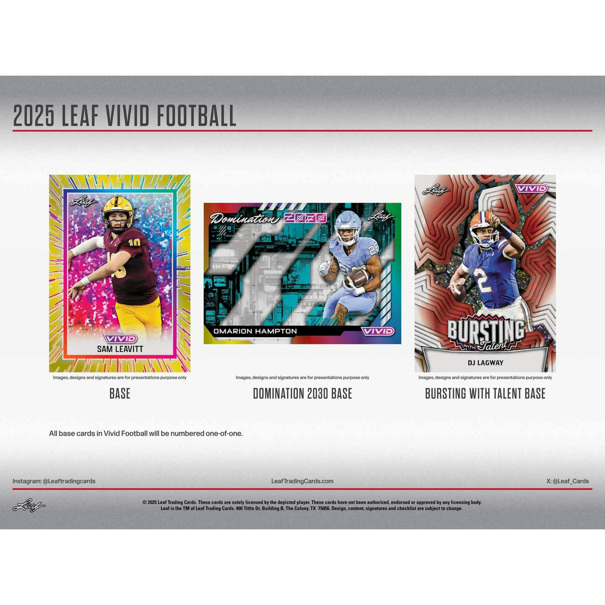2025 Leaf Vivid Football Hobby Box