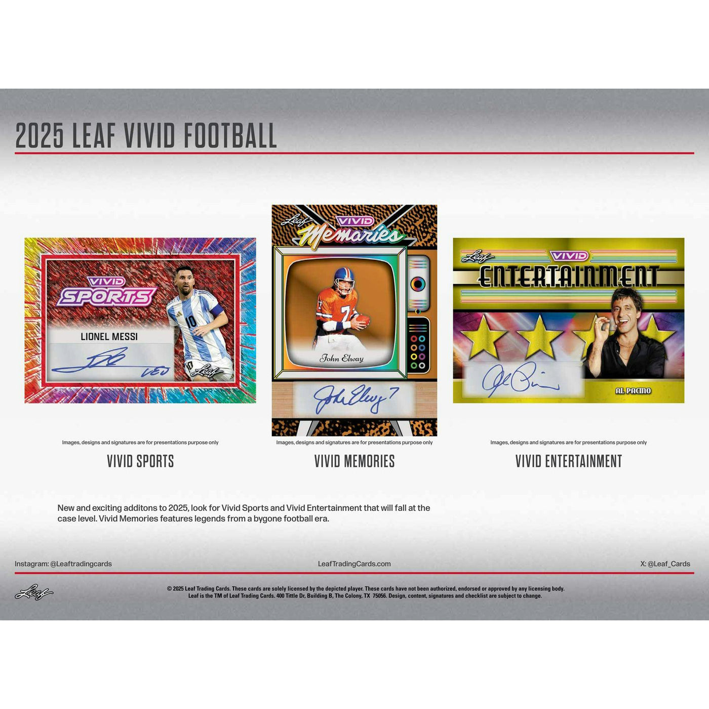 2025 Leaf Vivid Football Hobby Box