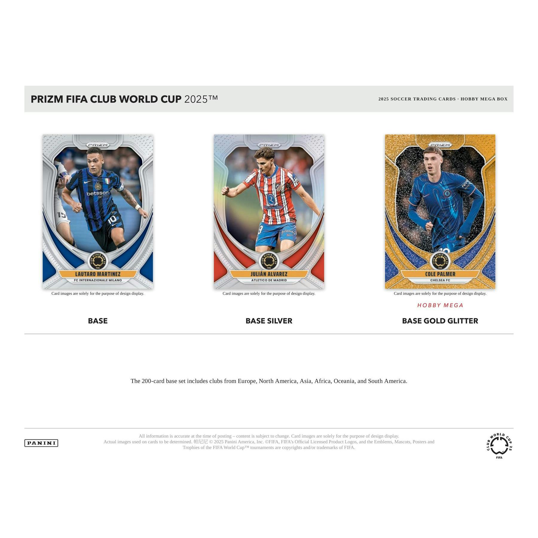 2025 Panini Prizm FIFA Club World Cup Soccer Mega Hobby Box