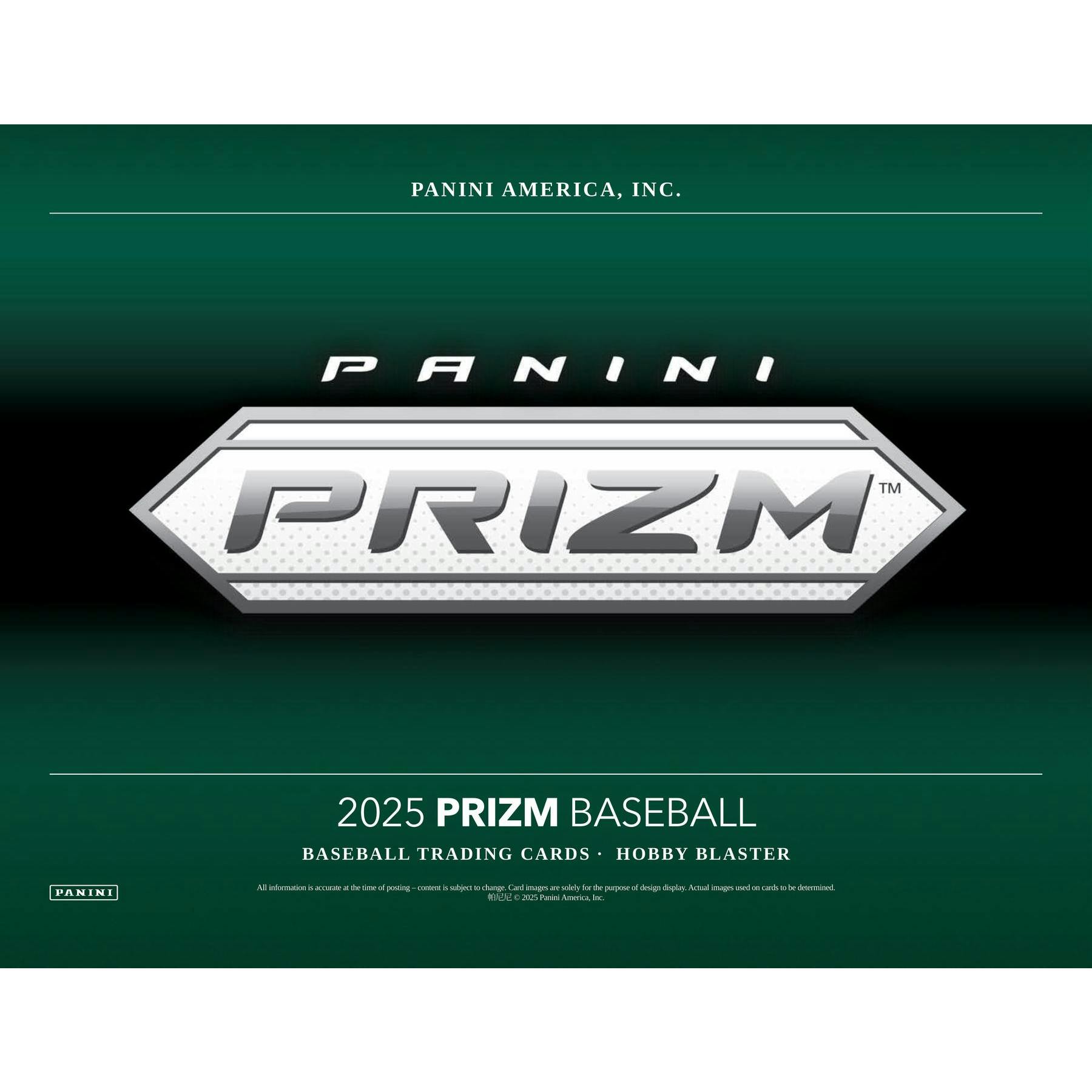 2025 Panini Prizm Baseball Blaster Hobby 20-Box Case