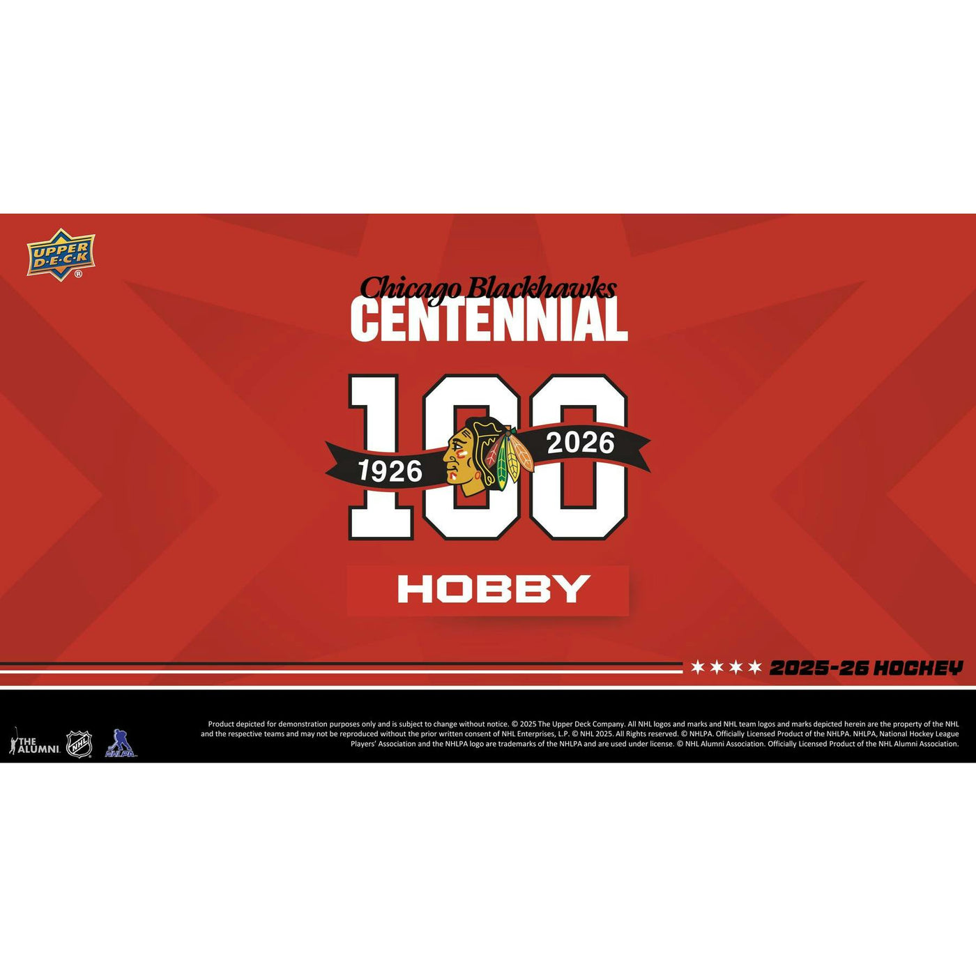 2025/26 Upper Deck Chicago Blackhawks Centennial Hockey Hobby Box