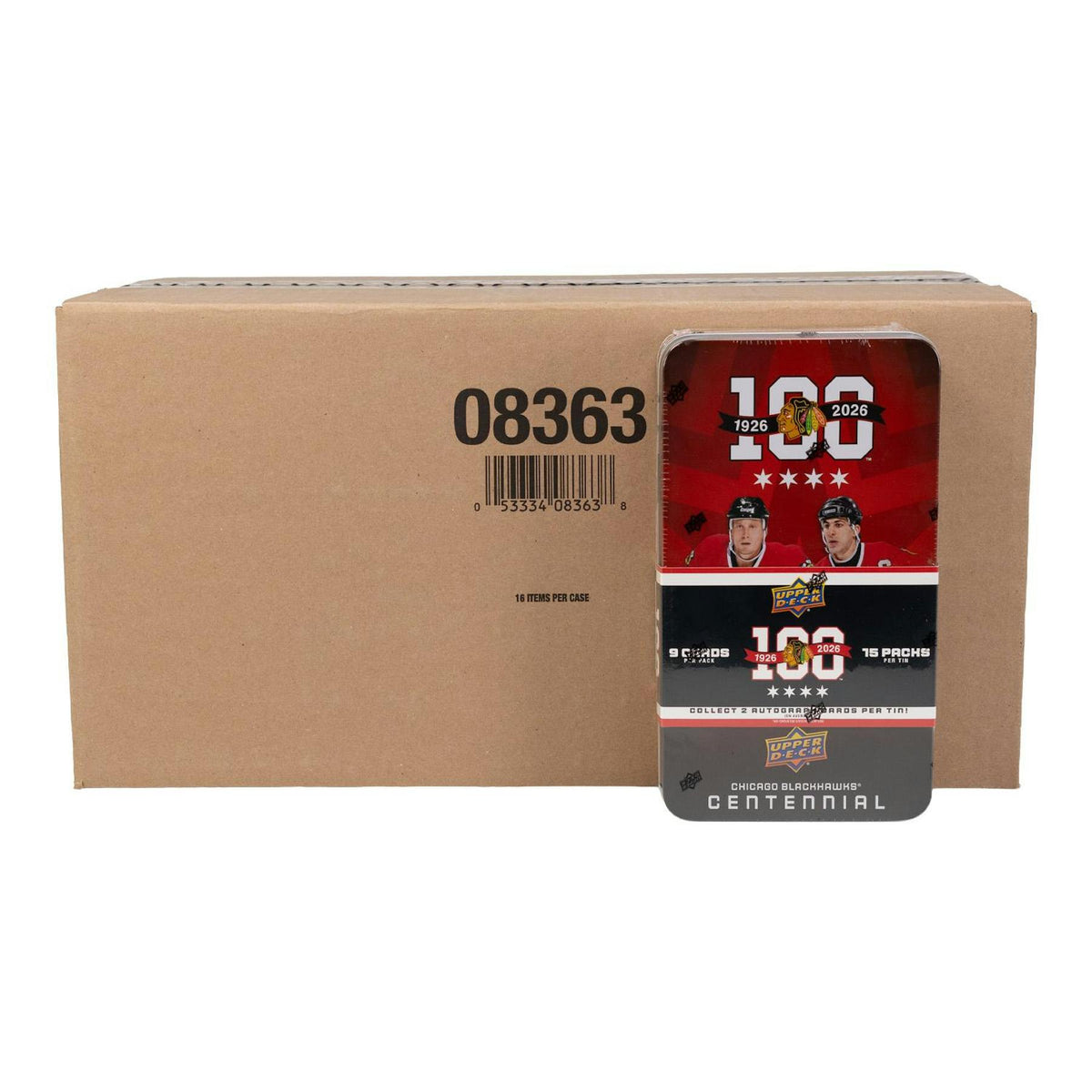 2025/26 Upper Deck Chicago Blackhawks Centennial Hockey Hobby 16-Box Case
