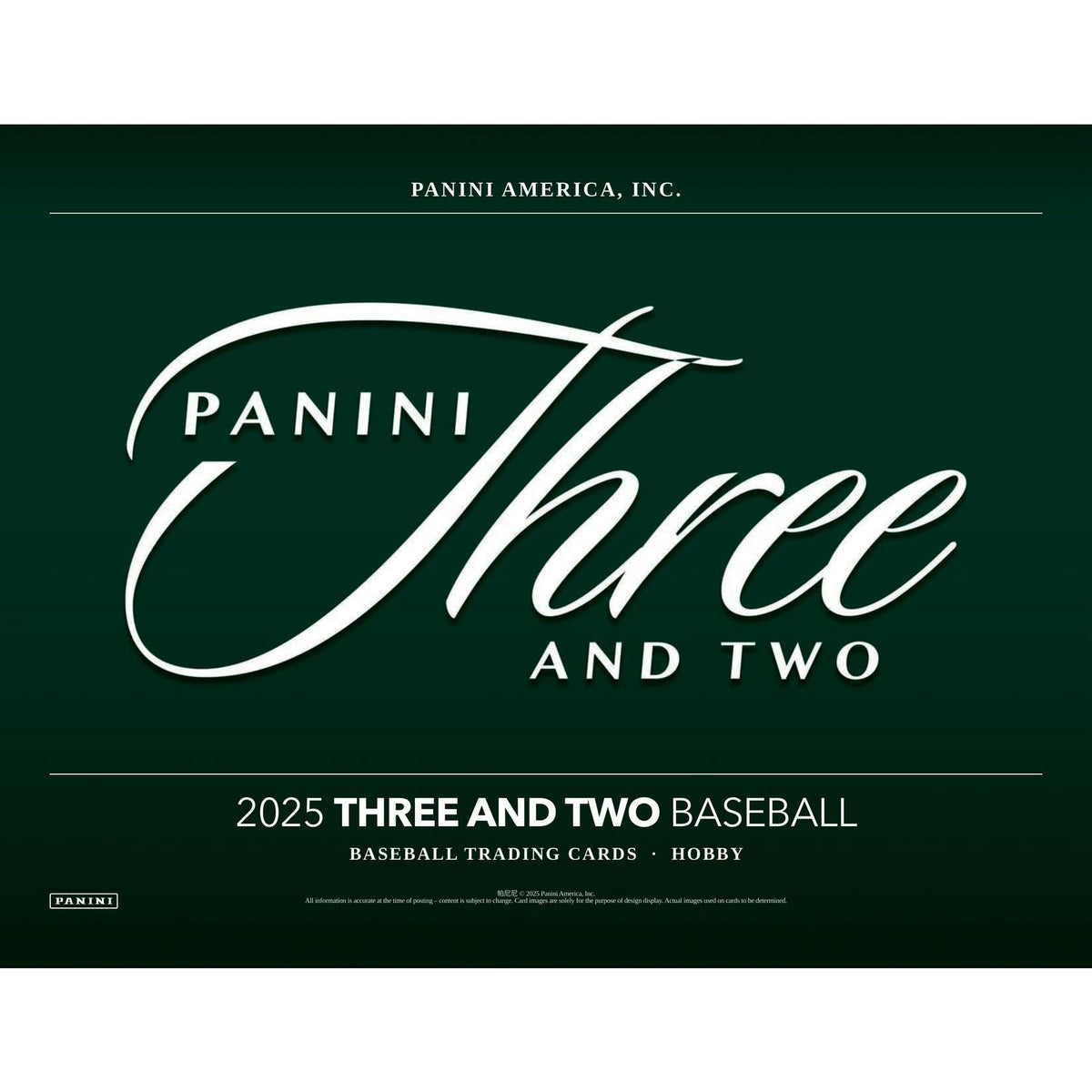 2025 Panini Three and Two Baseball Hobby Box