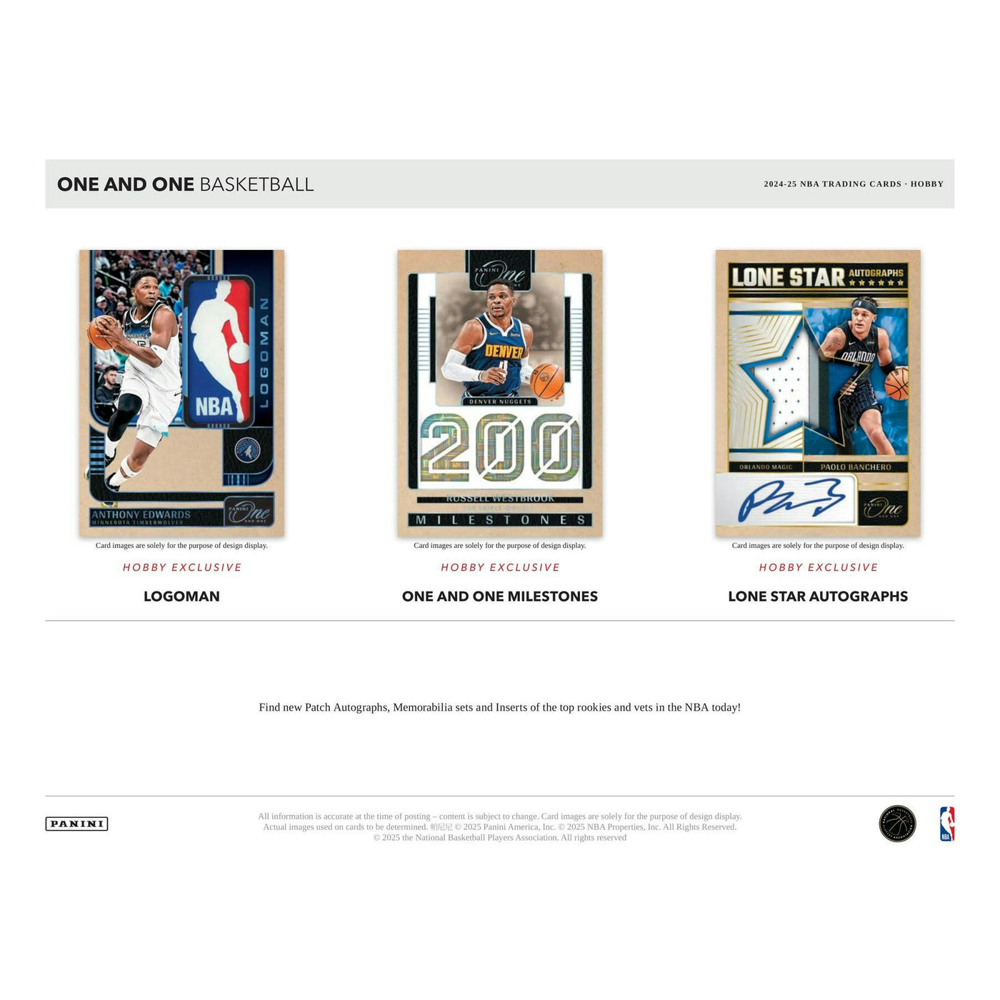 2024/25 Panini One and One Basketball Hobby 10-Box Case
