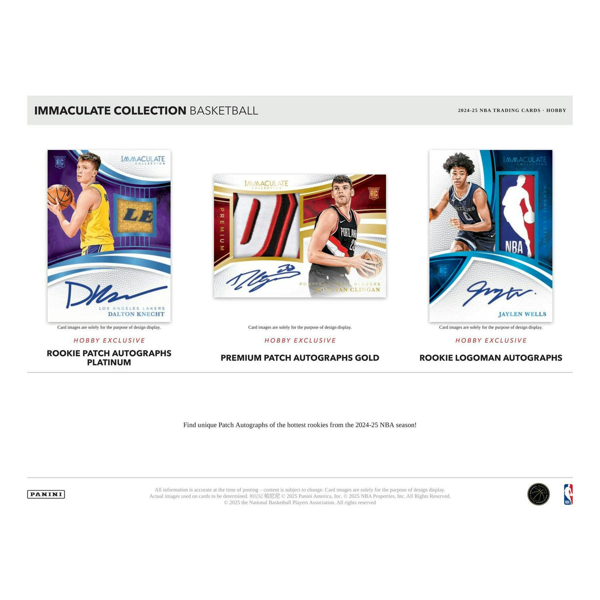 2024/25 Panini Immaculate Basketball 1st Off The Line FOTL Hobby Box