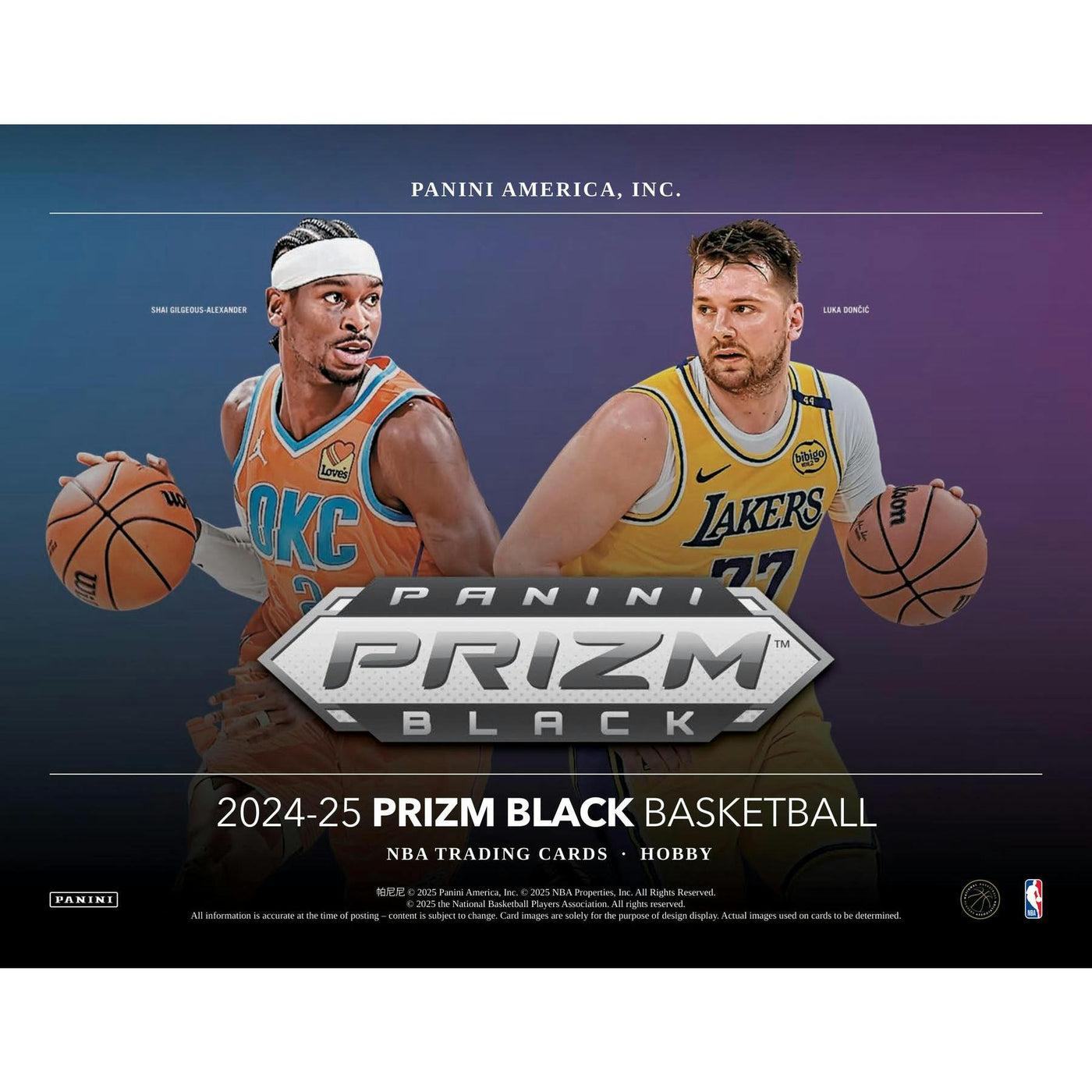 2024/25 Panini Prizm Black Basketball Hobby 12-Box Case