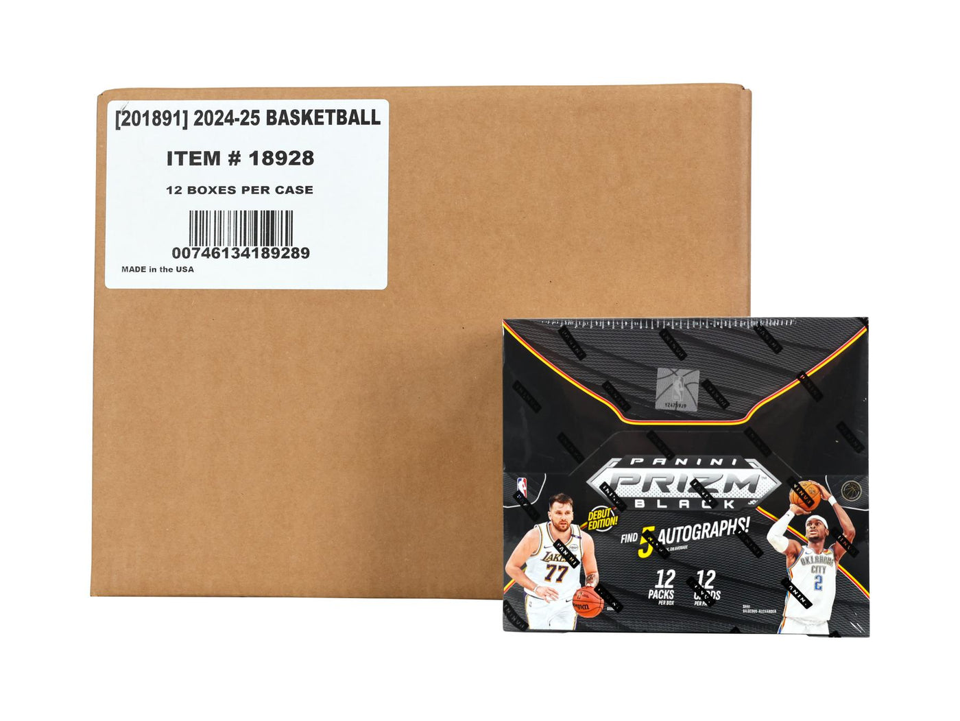 2024/25 Panini Prizm Black Basketball Hobby 12-Box Case