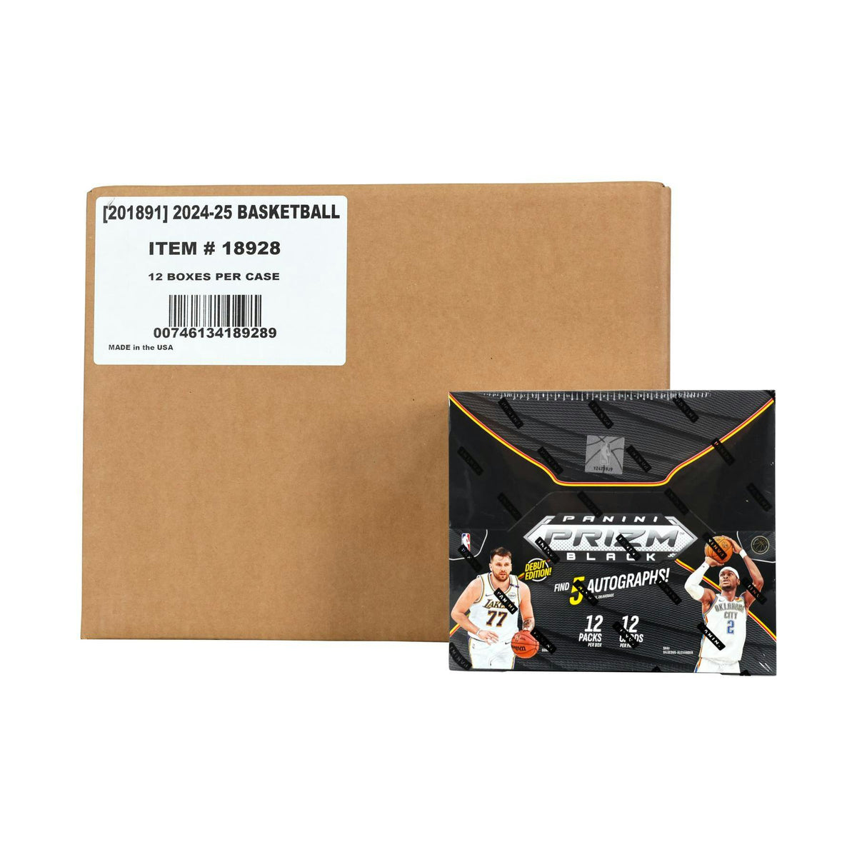 2024/25 Panini Prizm Black Basketball Hobby 12-Box Case