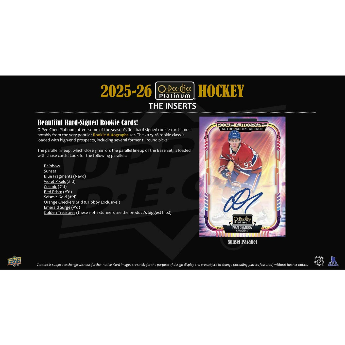 2025/26 Upper Deck O-Pee-Chee Platinum Hockey Hobby 8-Box Case