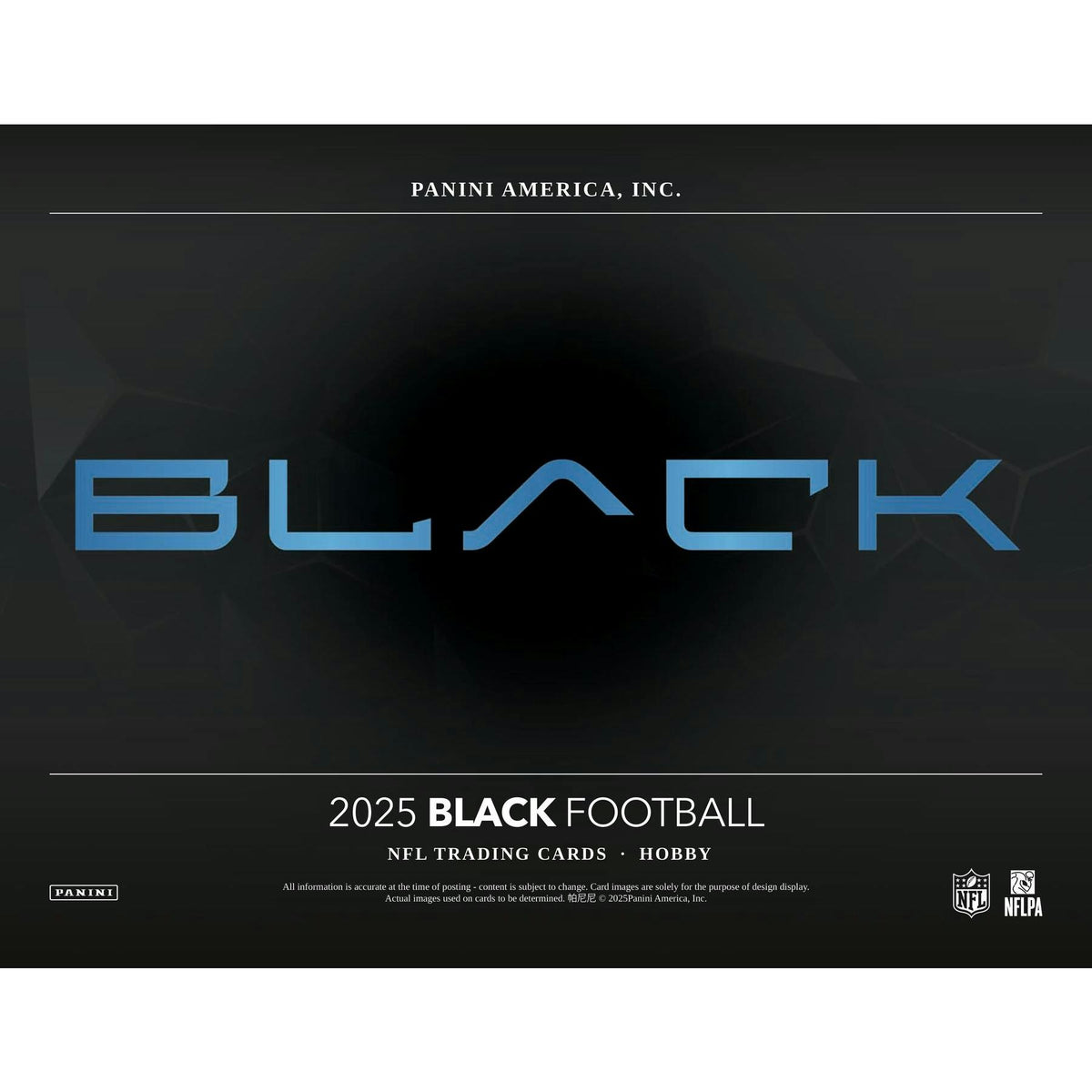 2025 Panini Black Football Hobby 12-Box Case