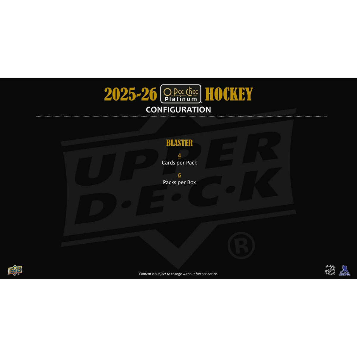 2025/26 Upper Deck O-Pee-Chee Platinum Hockey Blaster 20-Box Case