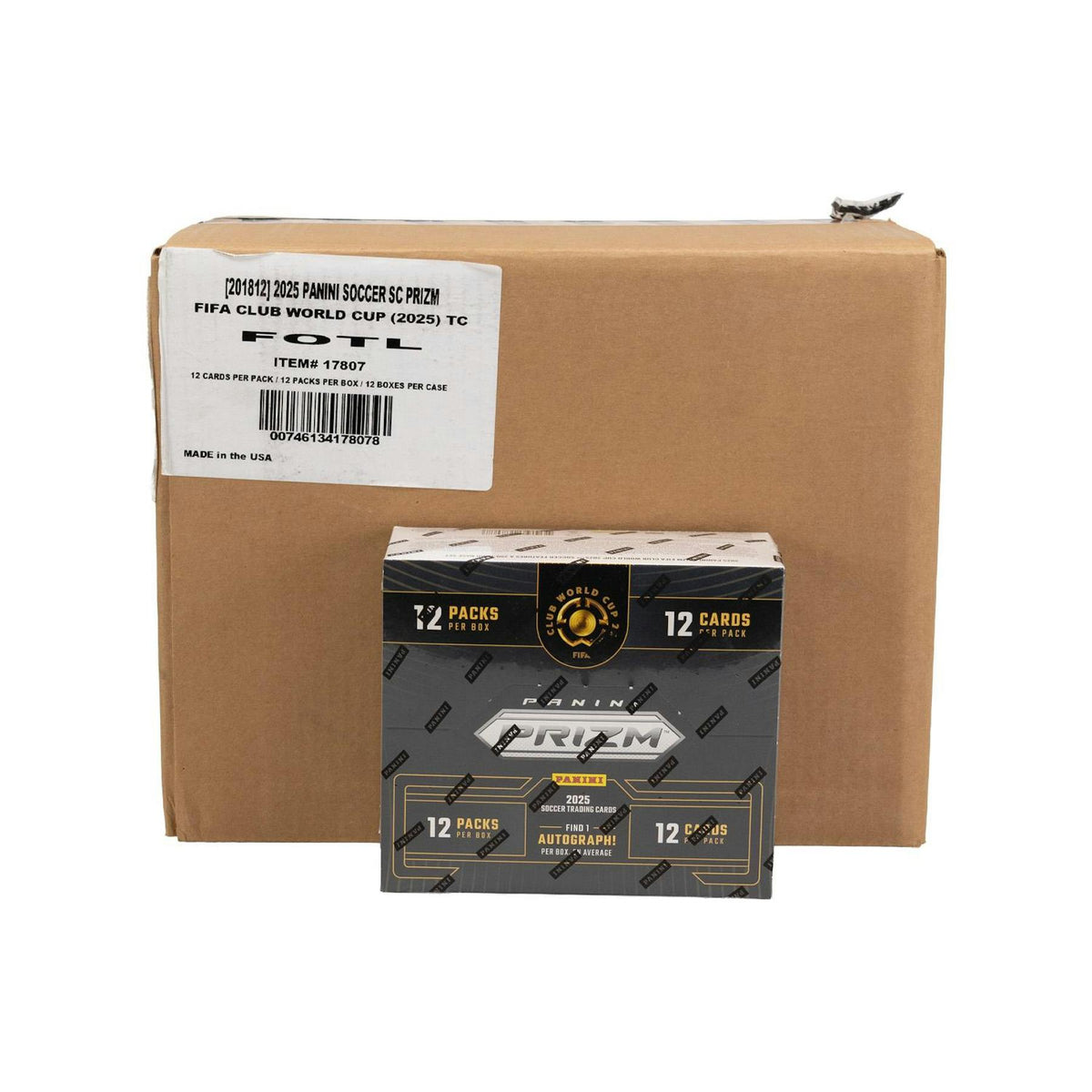 2025 Panini Prizm FIFA Club World Cup Soccer 1st Off The Line FOTL Hobby 12-Box Case