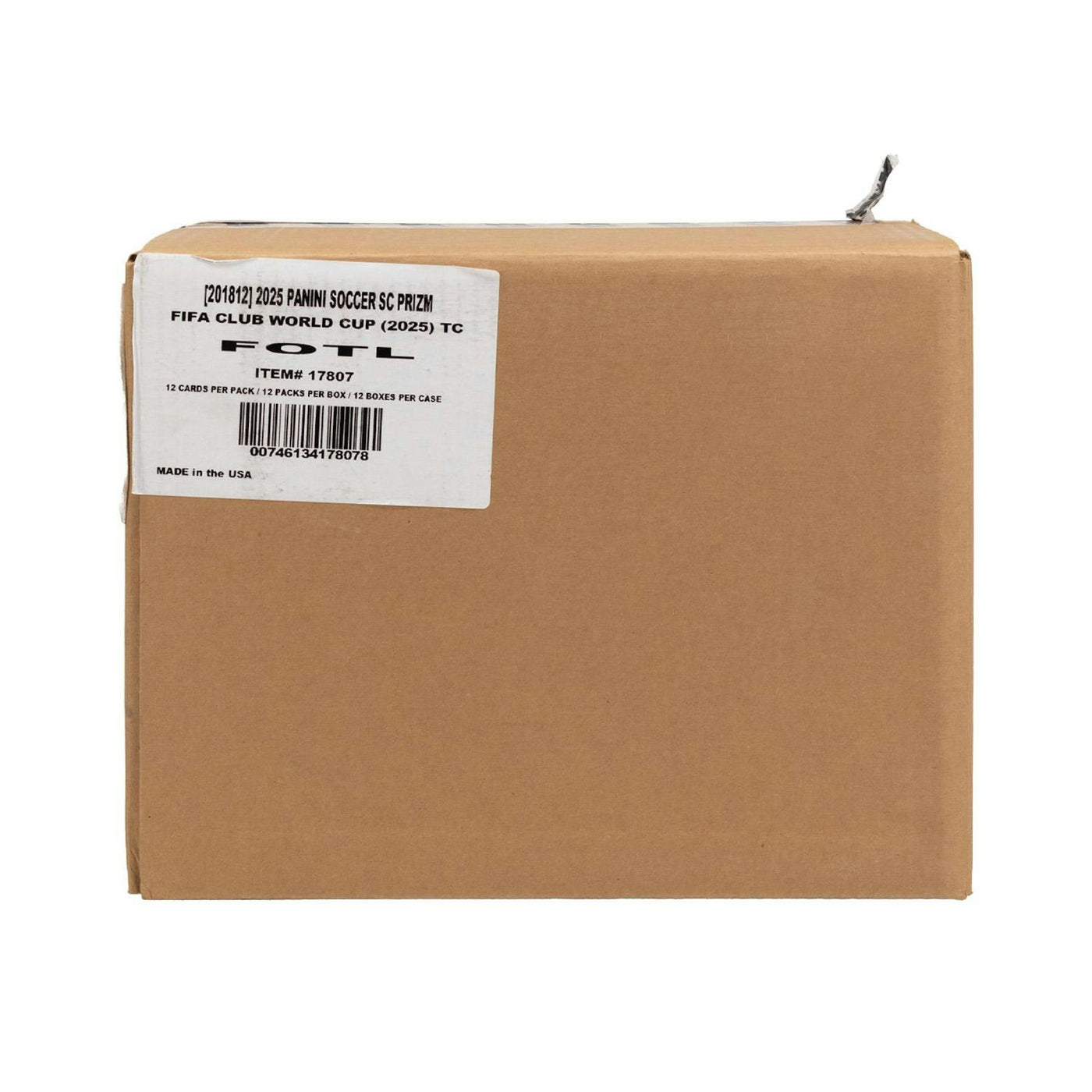2025 Panini Prizm FIFA Club World Cup Soccer 1st Off The Line FOTL Hobby 12-Box Case
